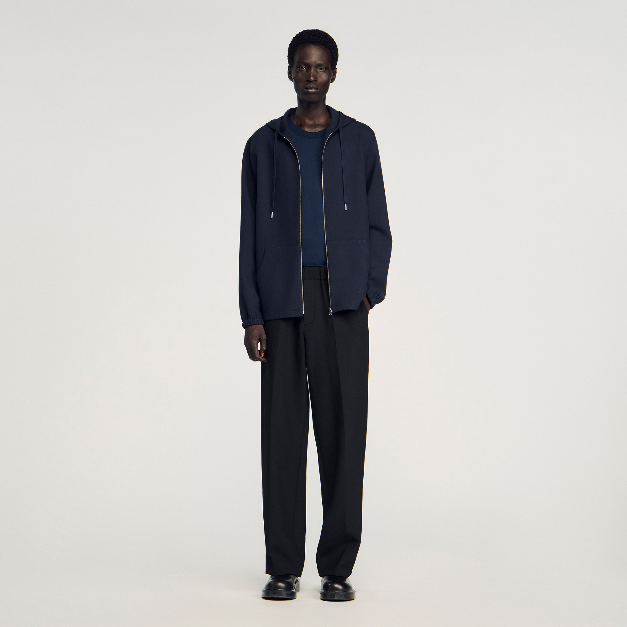 Hooded shirt jacket