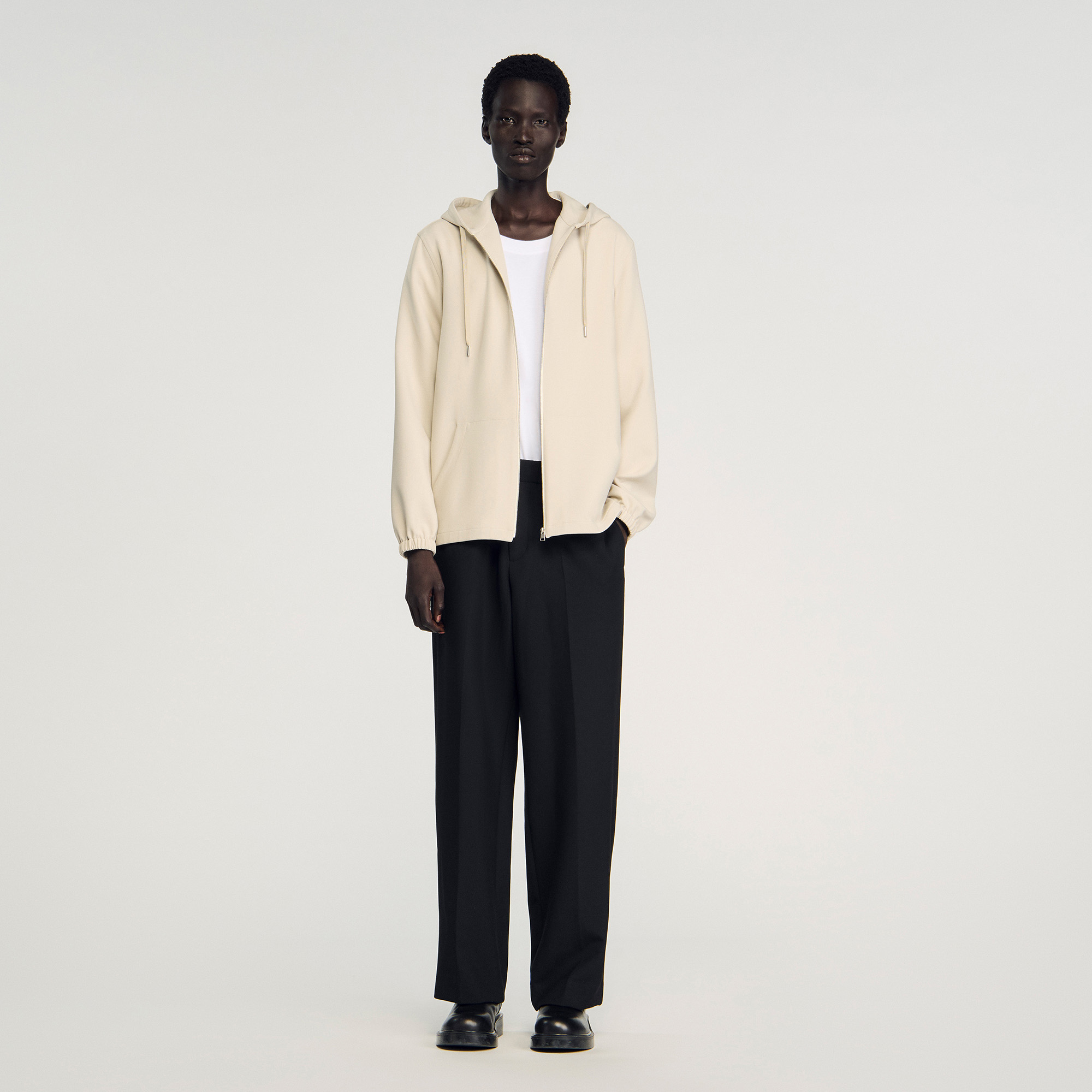 Hooded shirt jacket