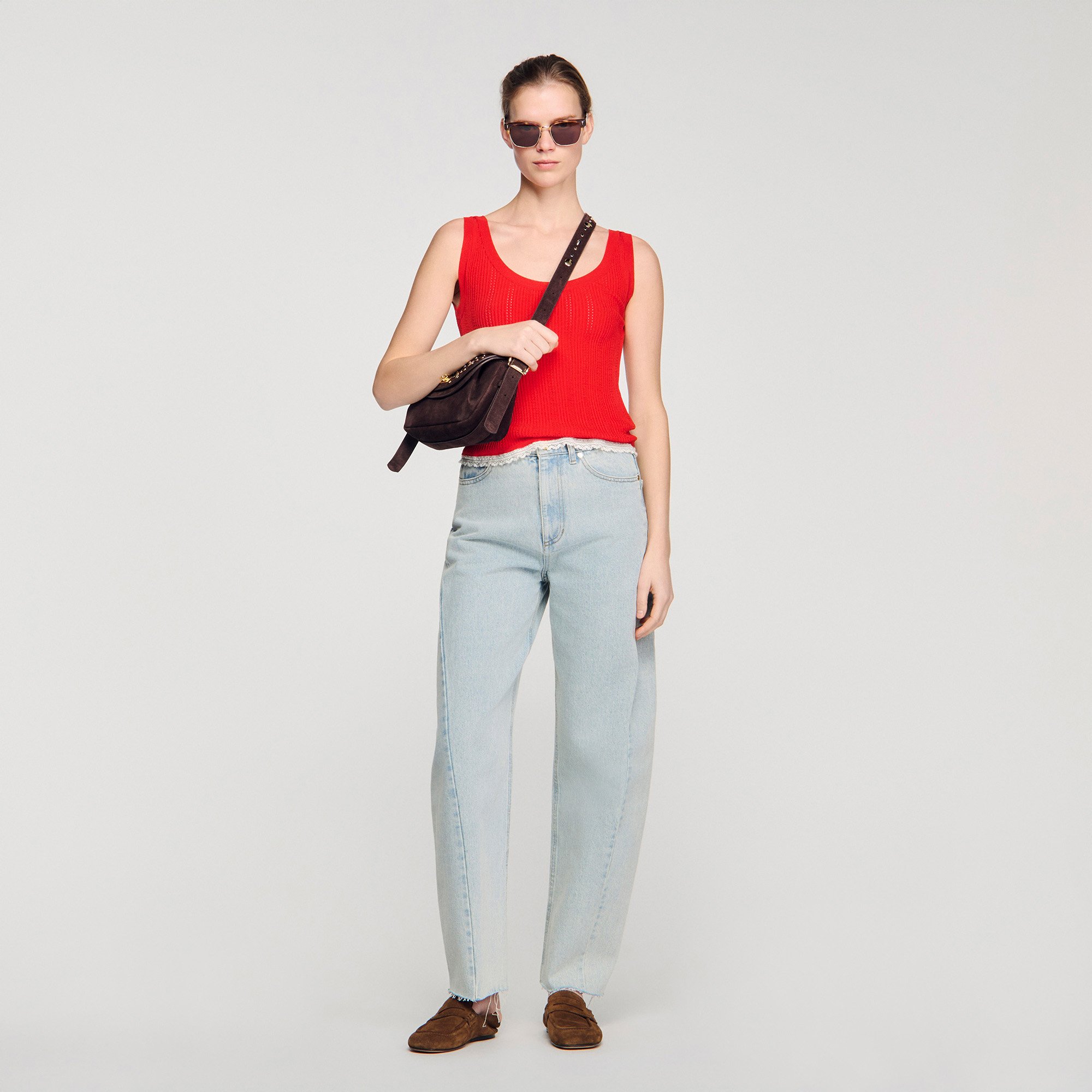 Knit and lace top by Sandro