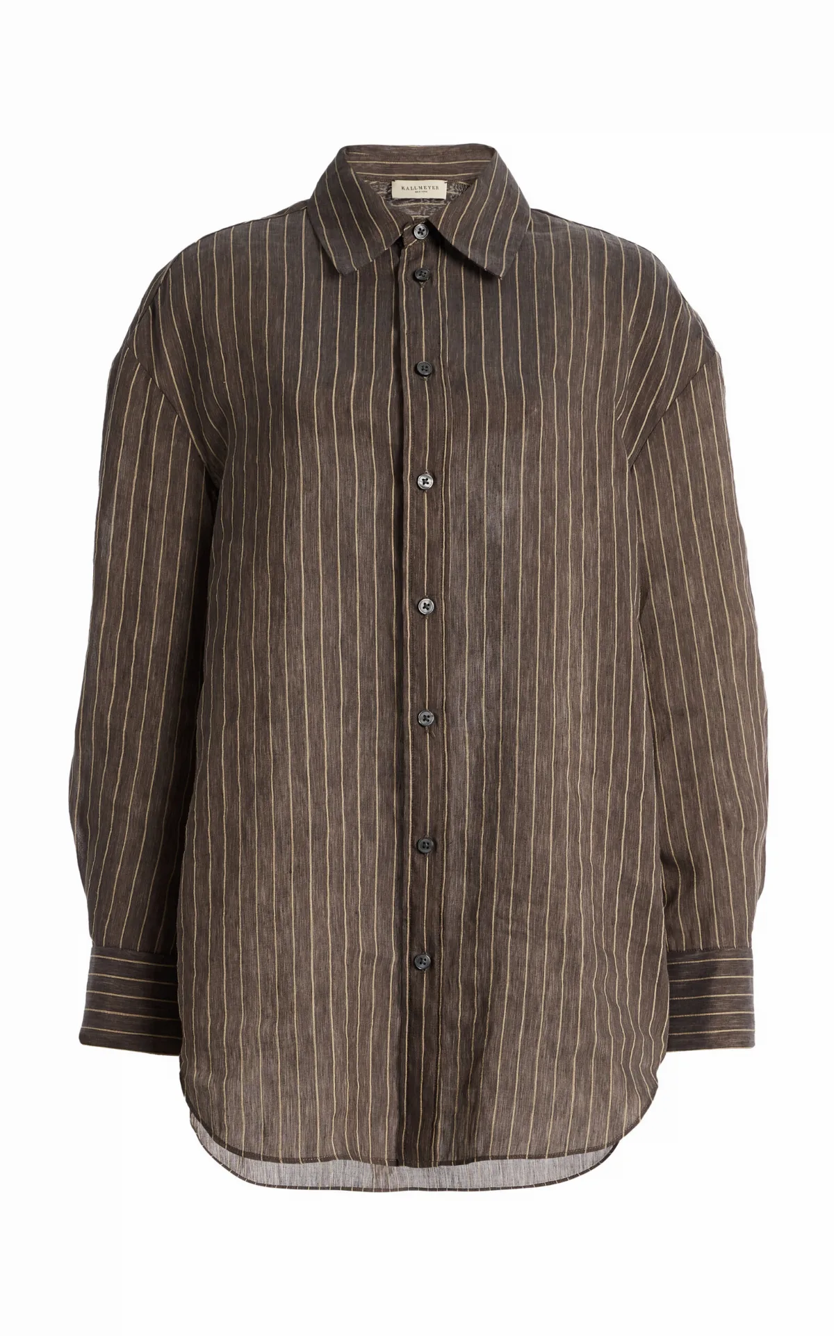 Dani Pinstriped Linen-Blend Shirt