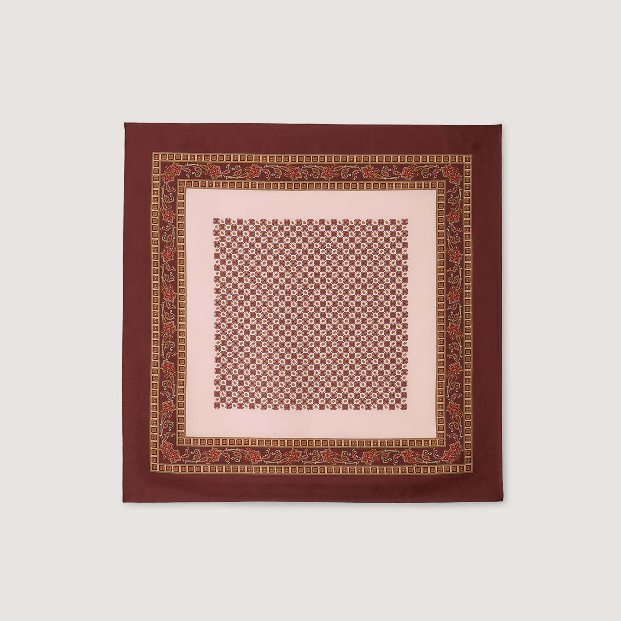 Placed print scarf