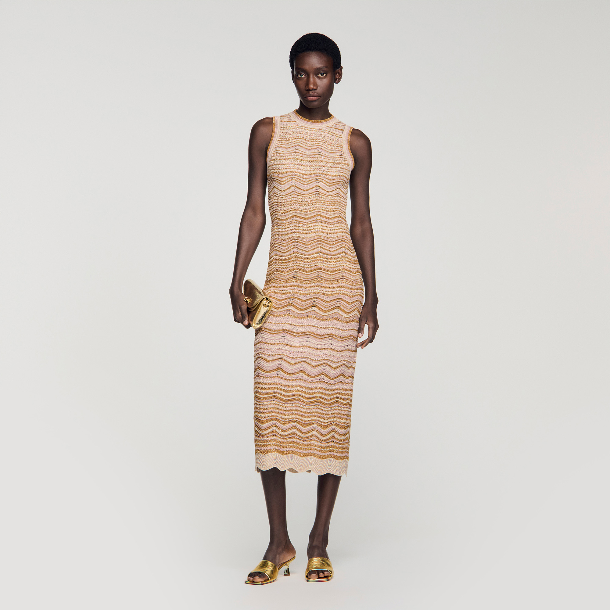Fancy knit midi dress
