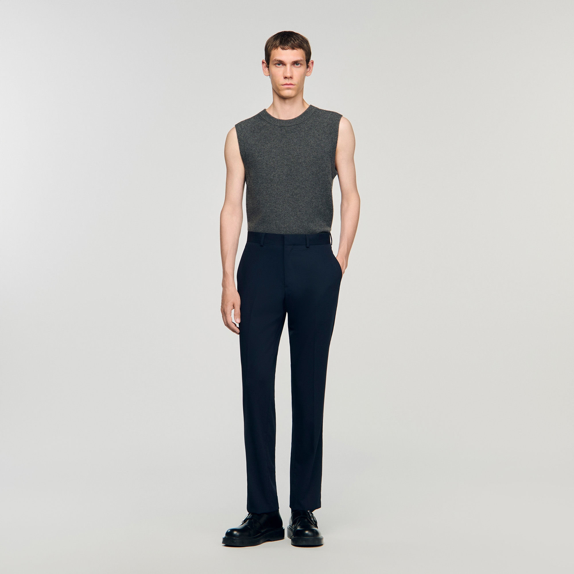 Wide-leg suit trousers