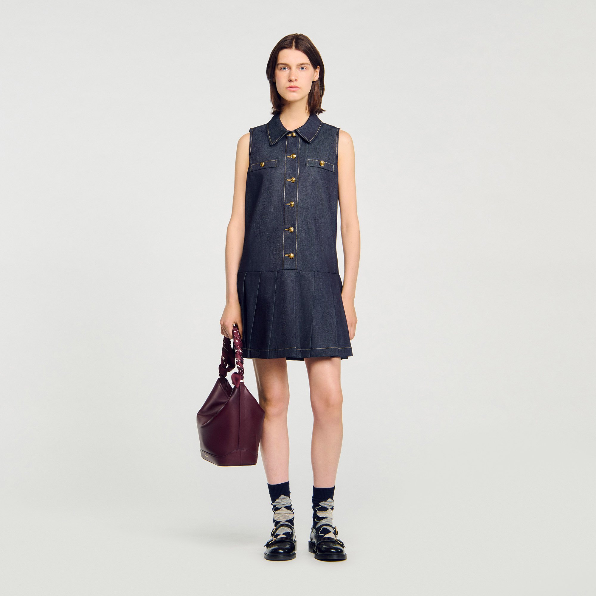 Mini denim dress