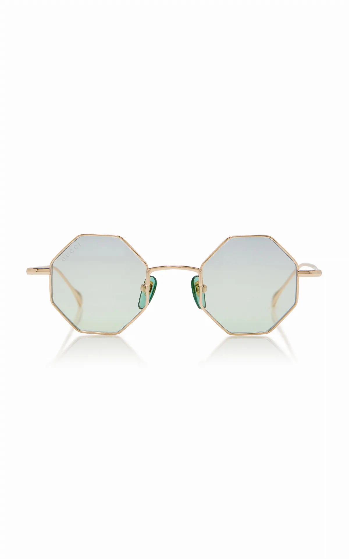 Octagon-Frame Metal Sunglasses
