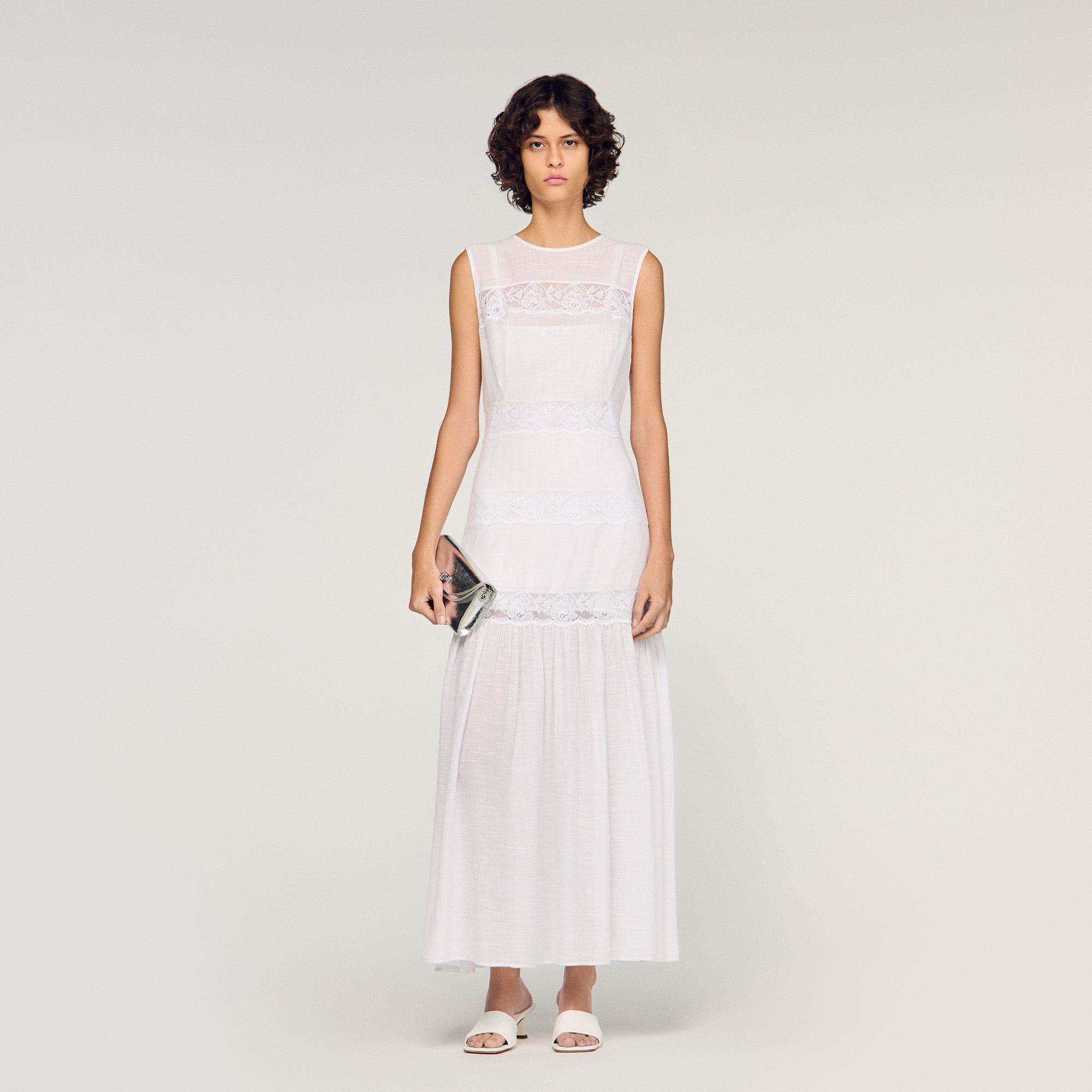 Crepon maxi dress