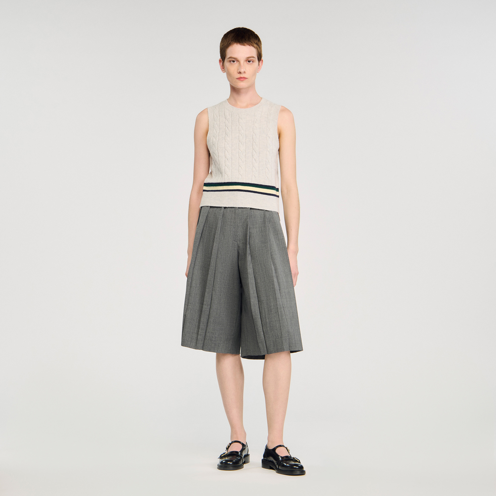 Pleated long shorts by Sandro