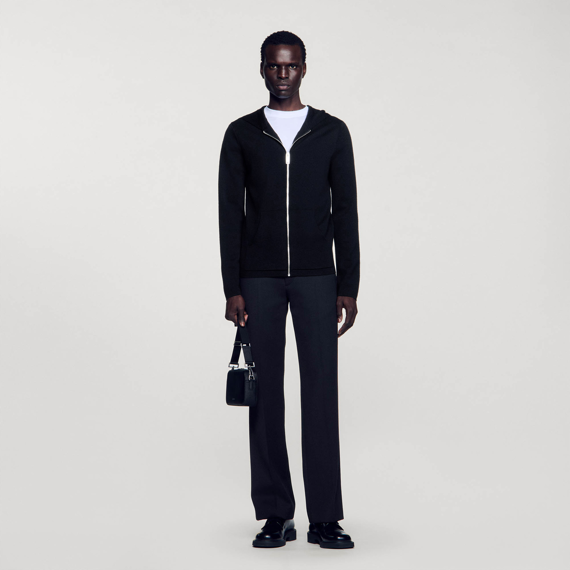 Zipped cardigan with hood by Sandro