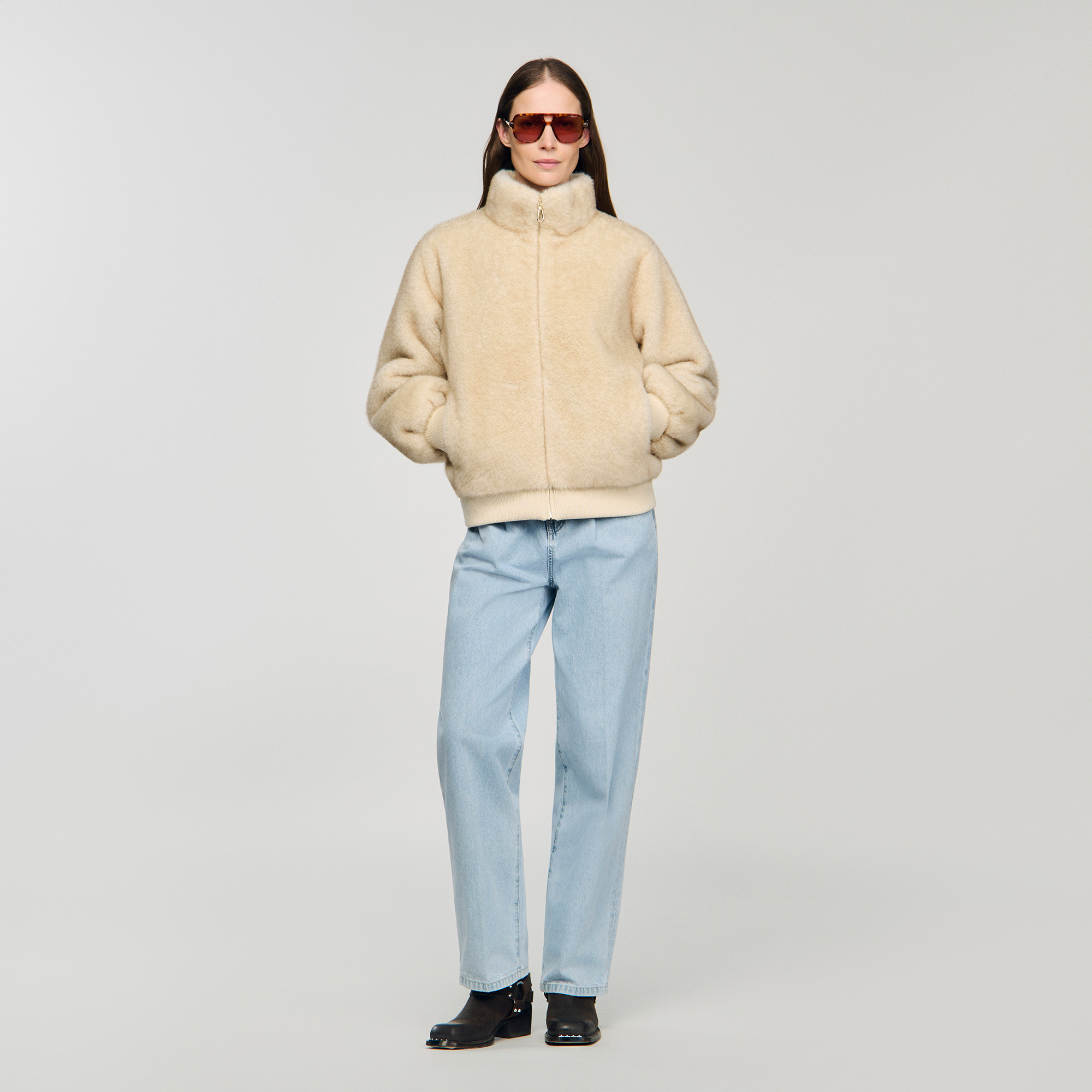 Faux fur jacket by Sandro