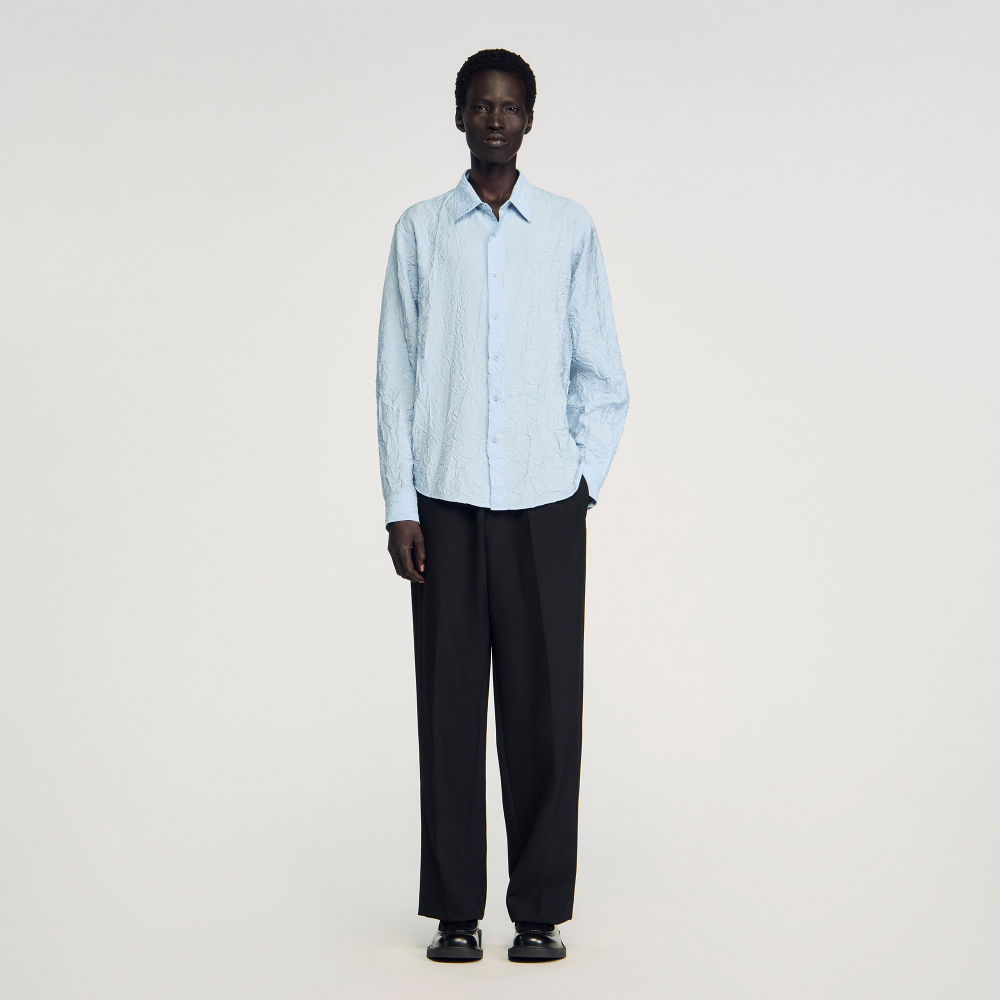 Crinkled effect shirt by Sandro