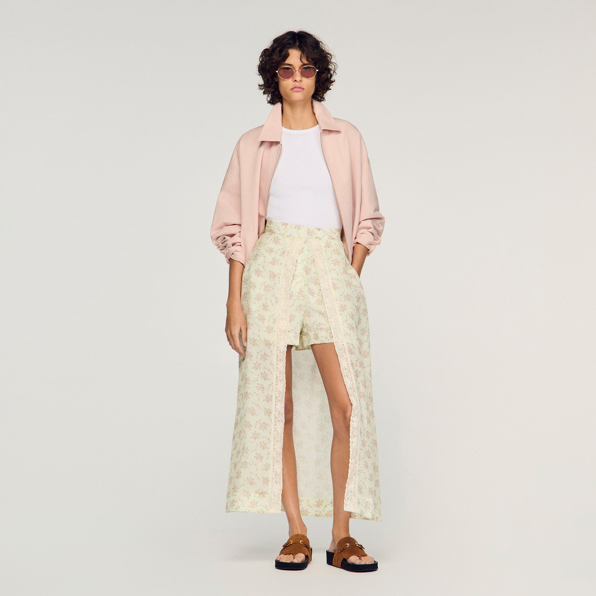 Floral print maxi skort by Sandro
