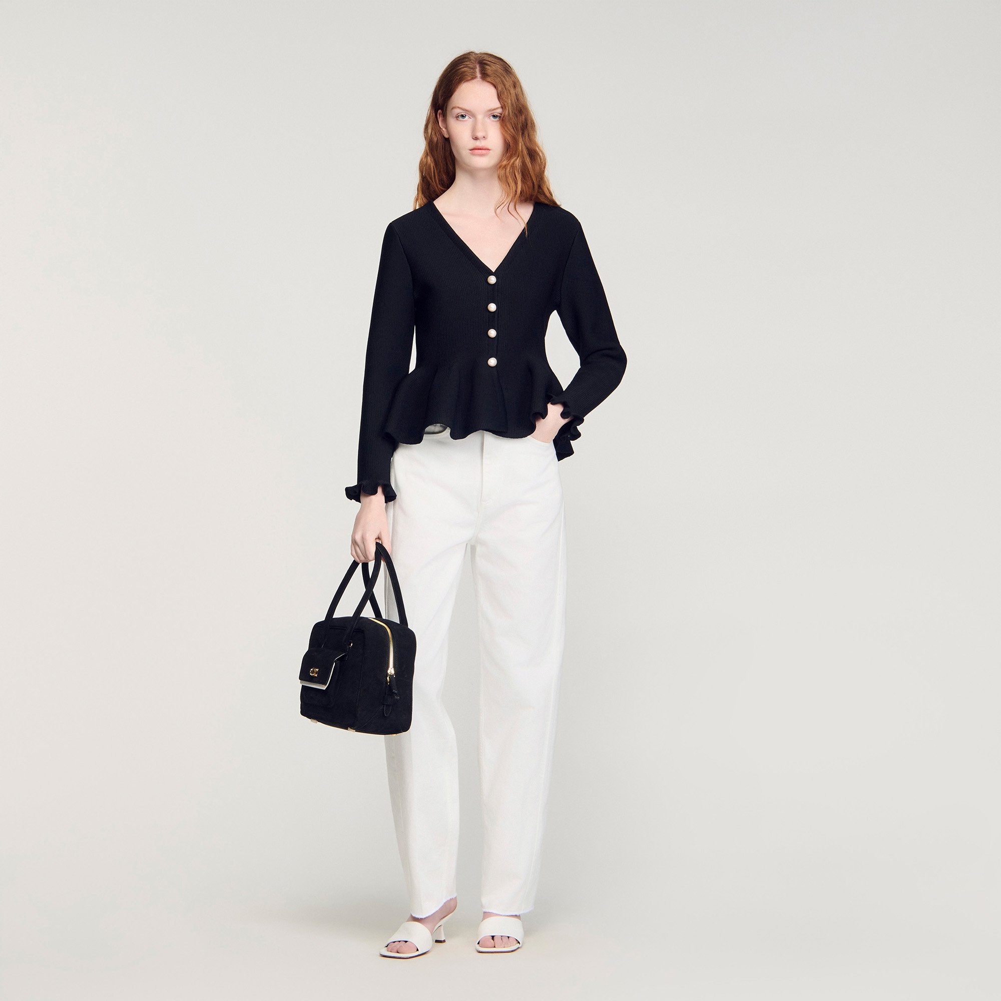 Peplum cardigan
