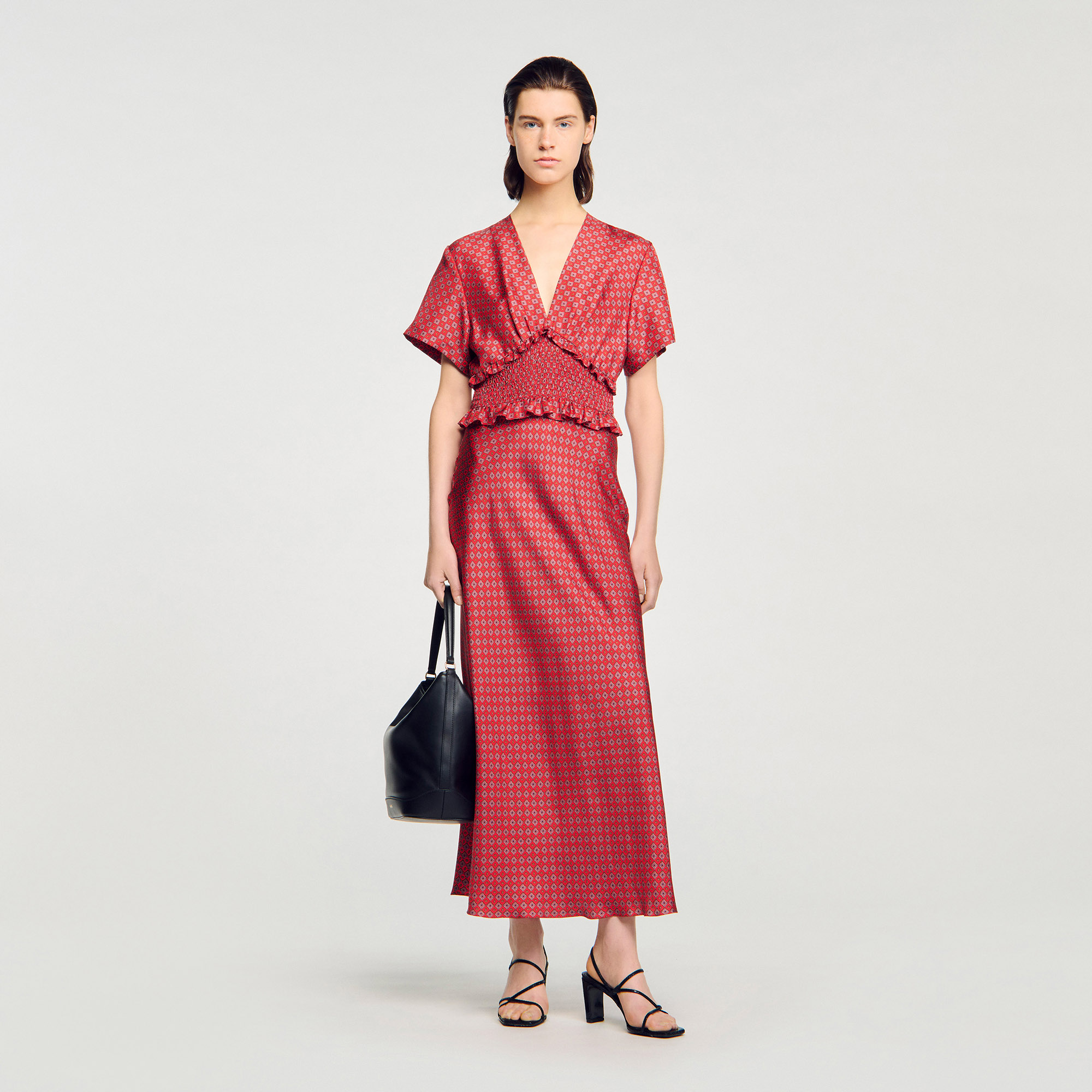 Scarf print maxi dress