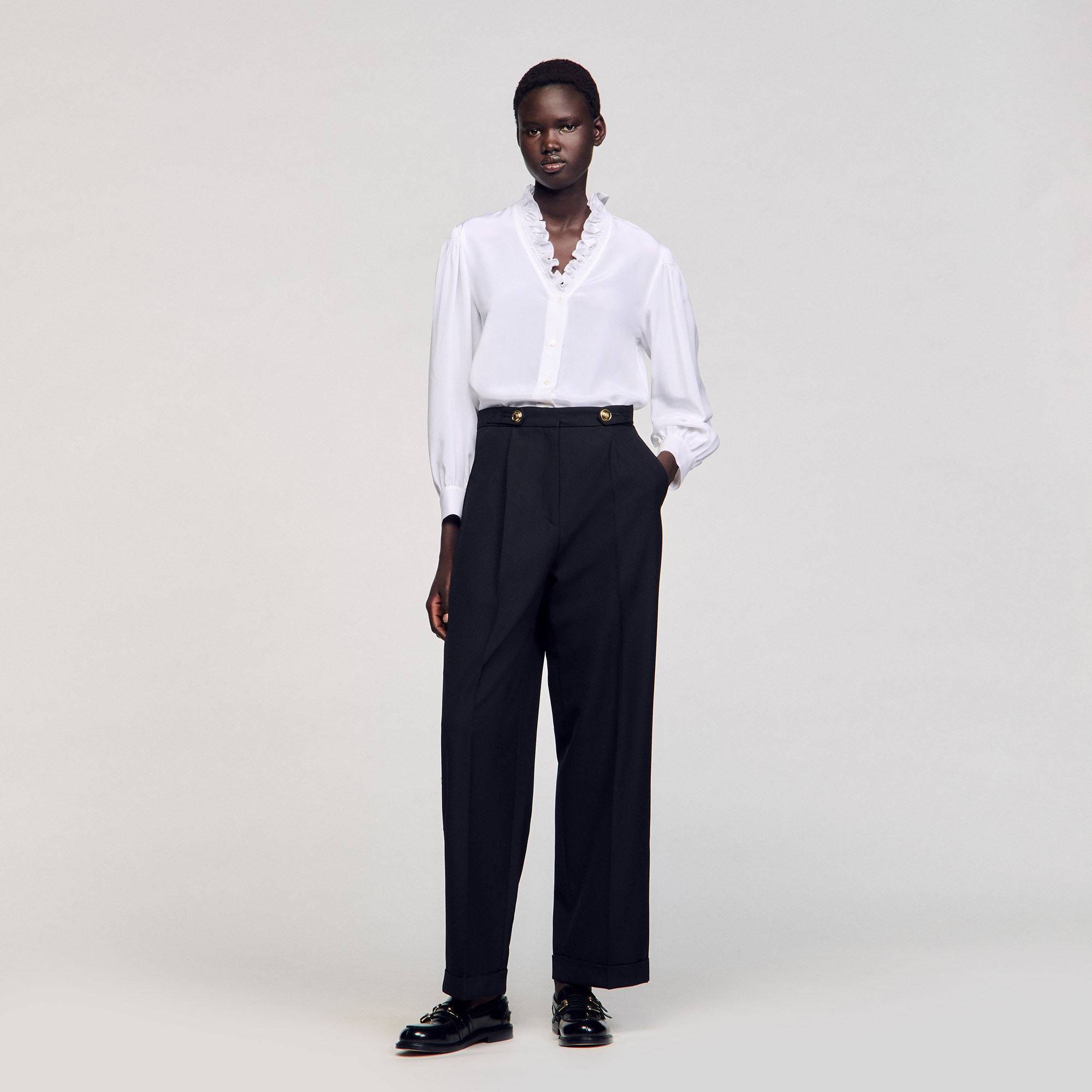 Flowy silk shirt
