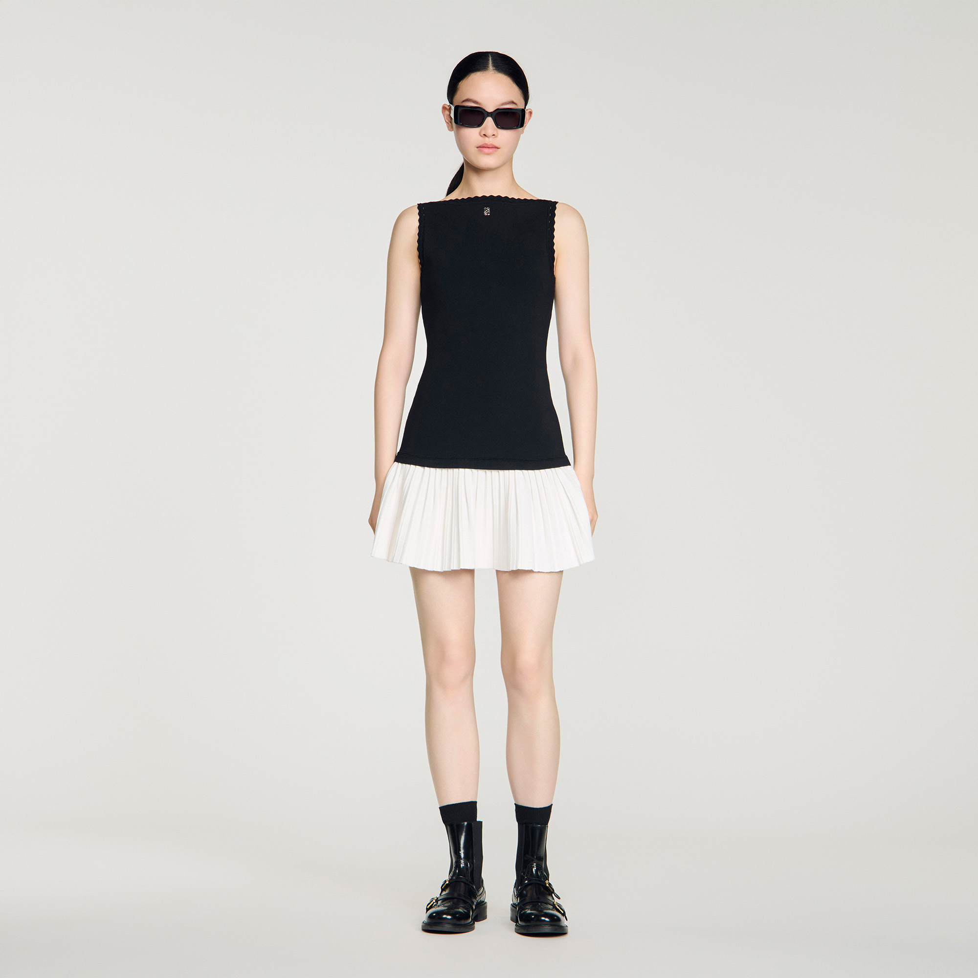 Two-tone mini dress