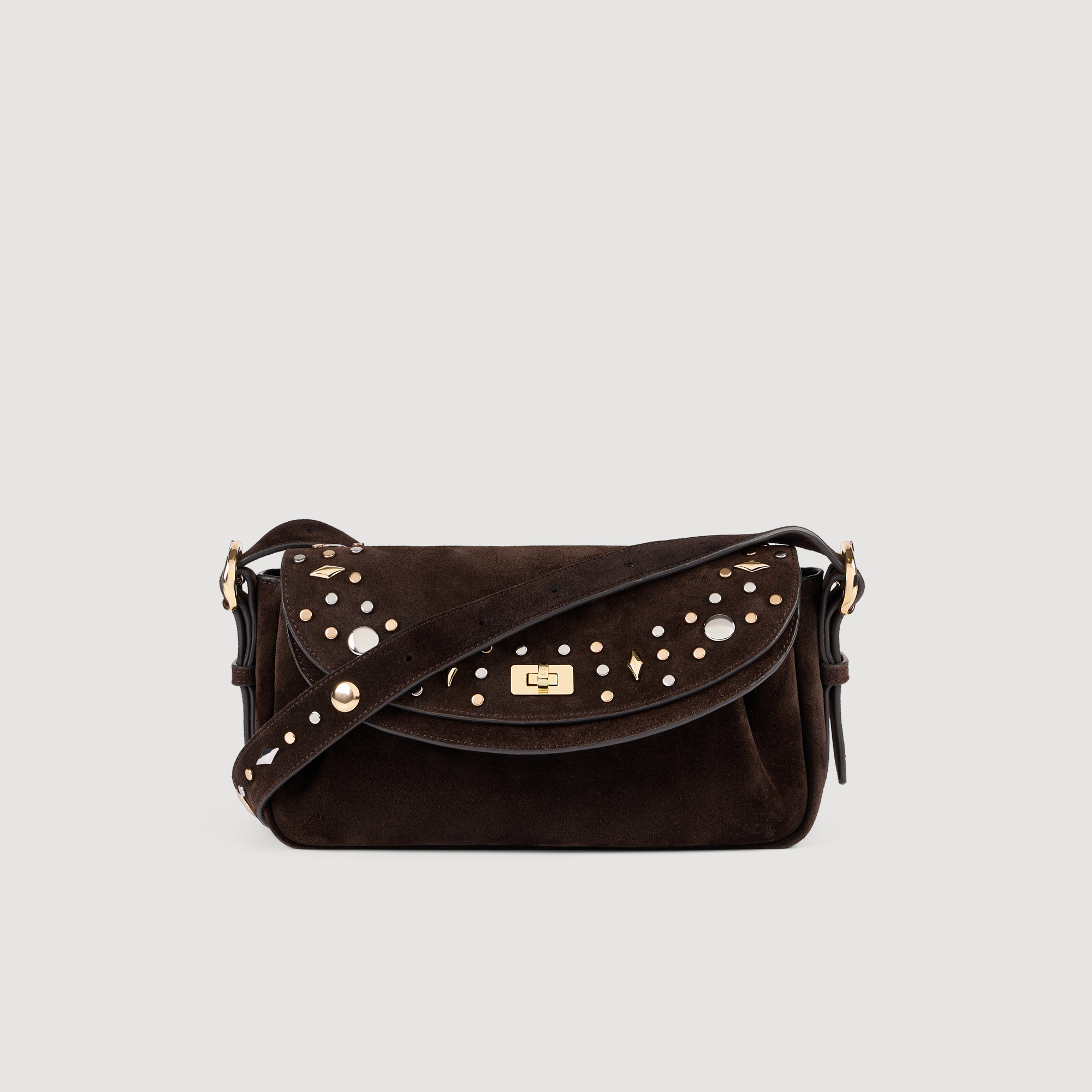 LE Mambo Janys studded suede bag