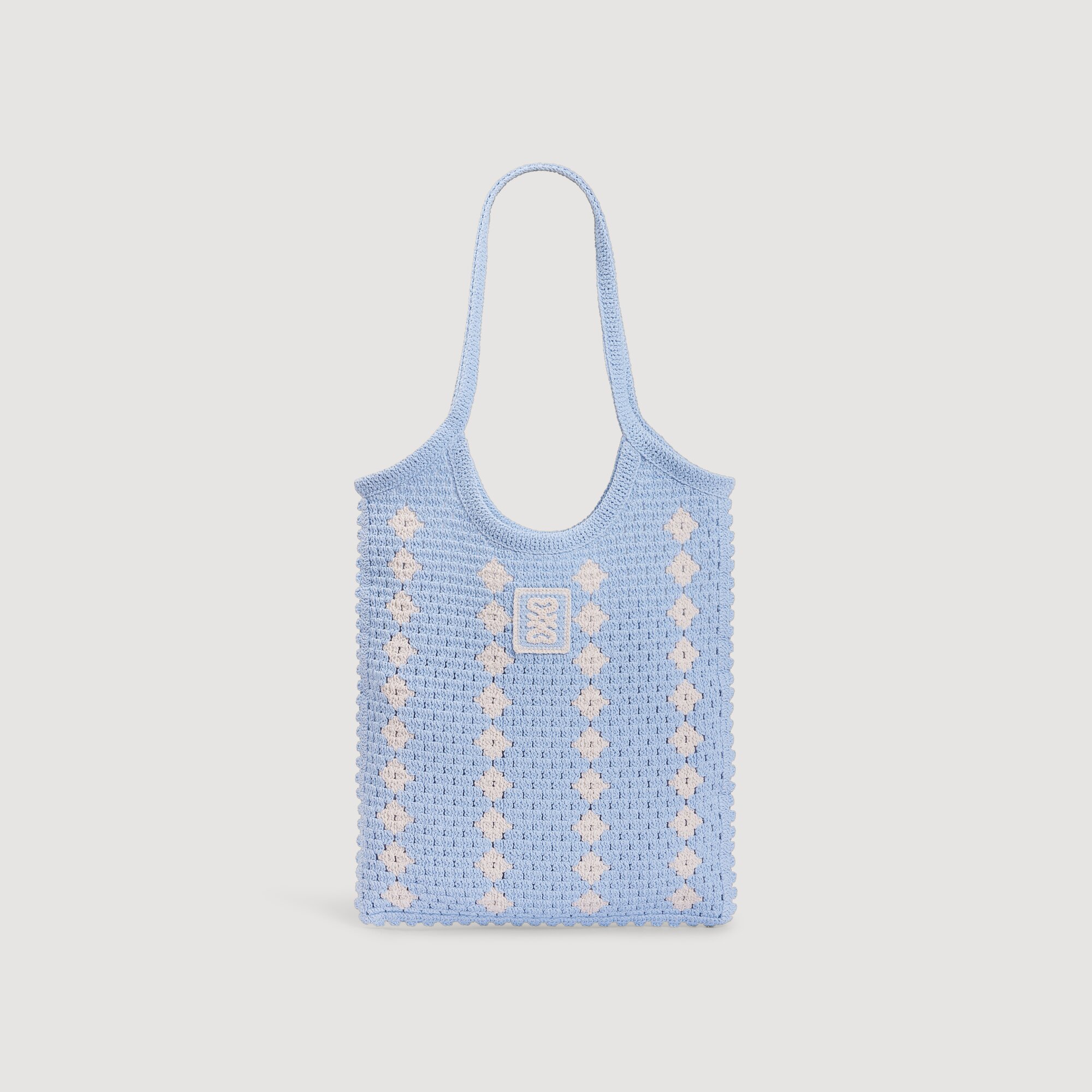 Two-tone crochet bag