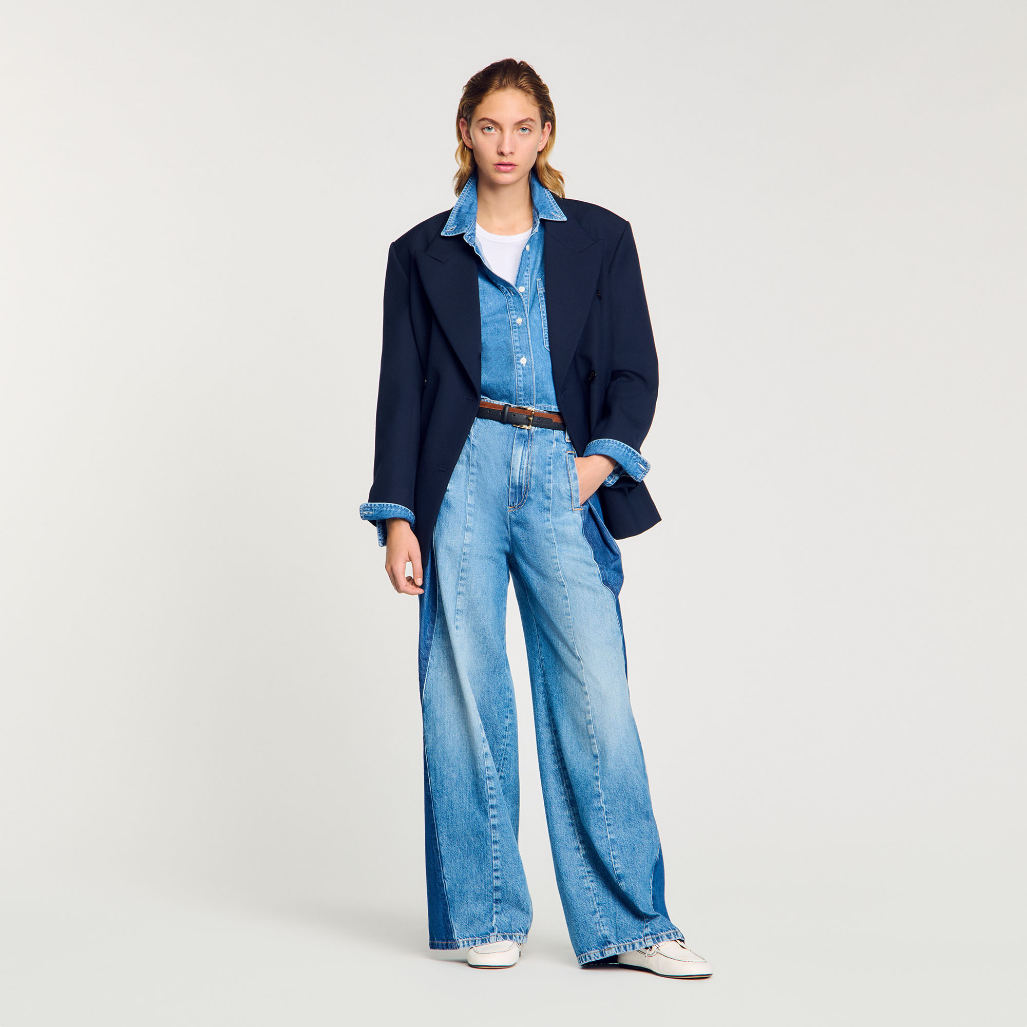Jeans with contrasting panels by Sandro