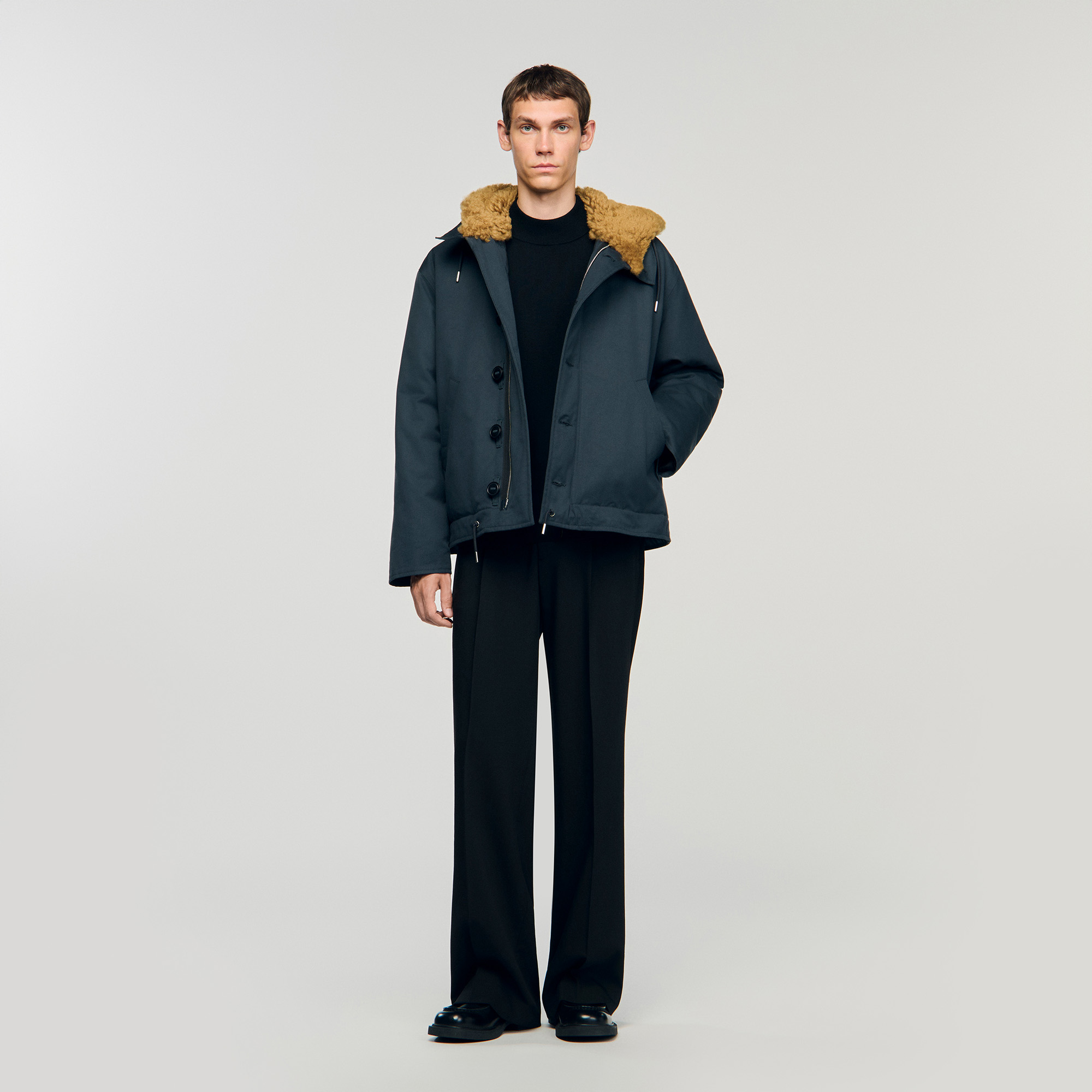 Hooded cotton parka by Sandro