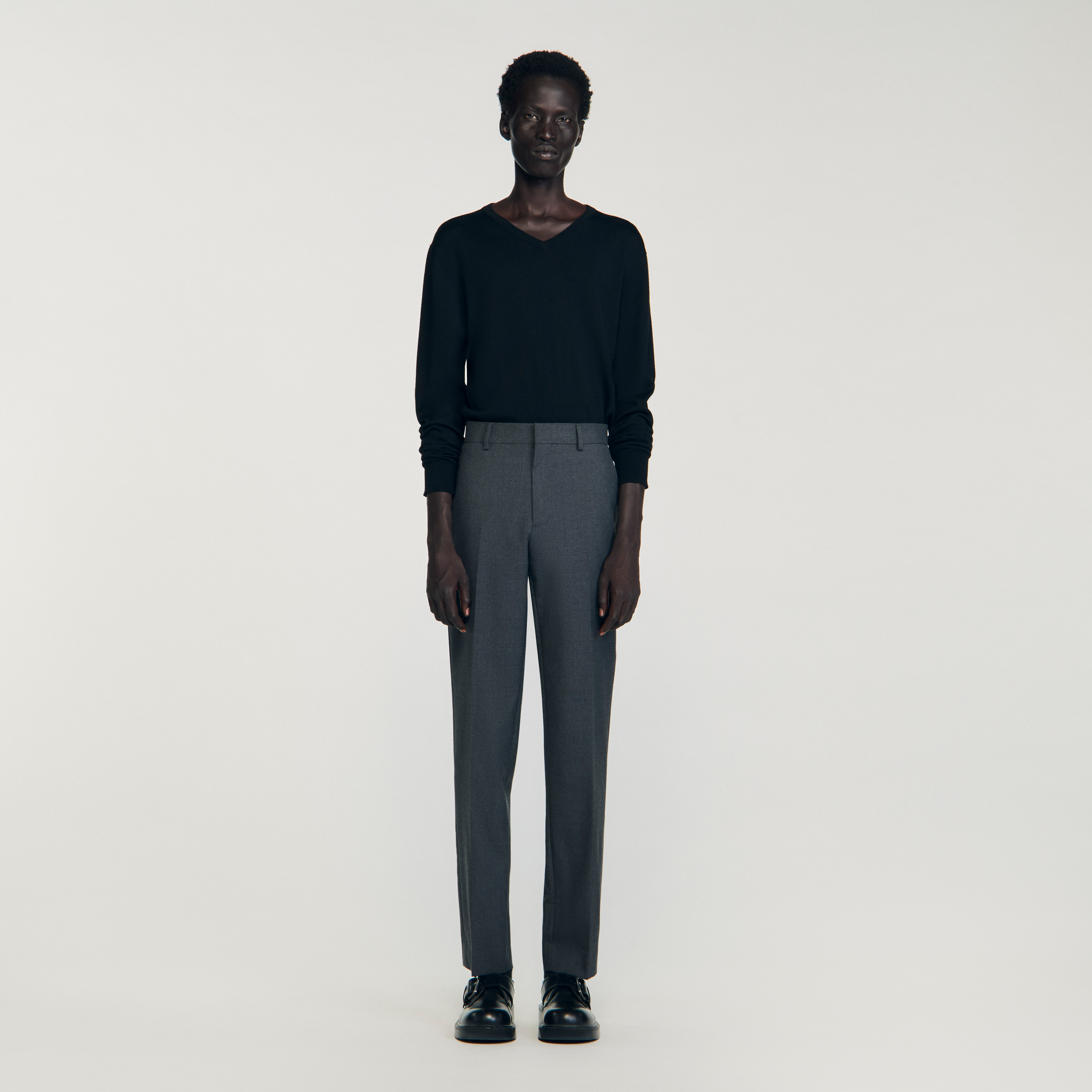 Virgin wool suit trousers