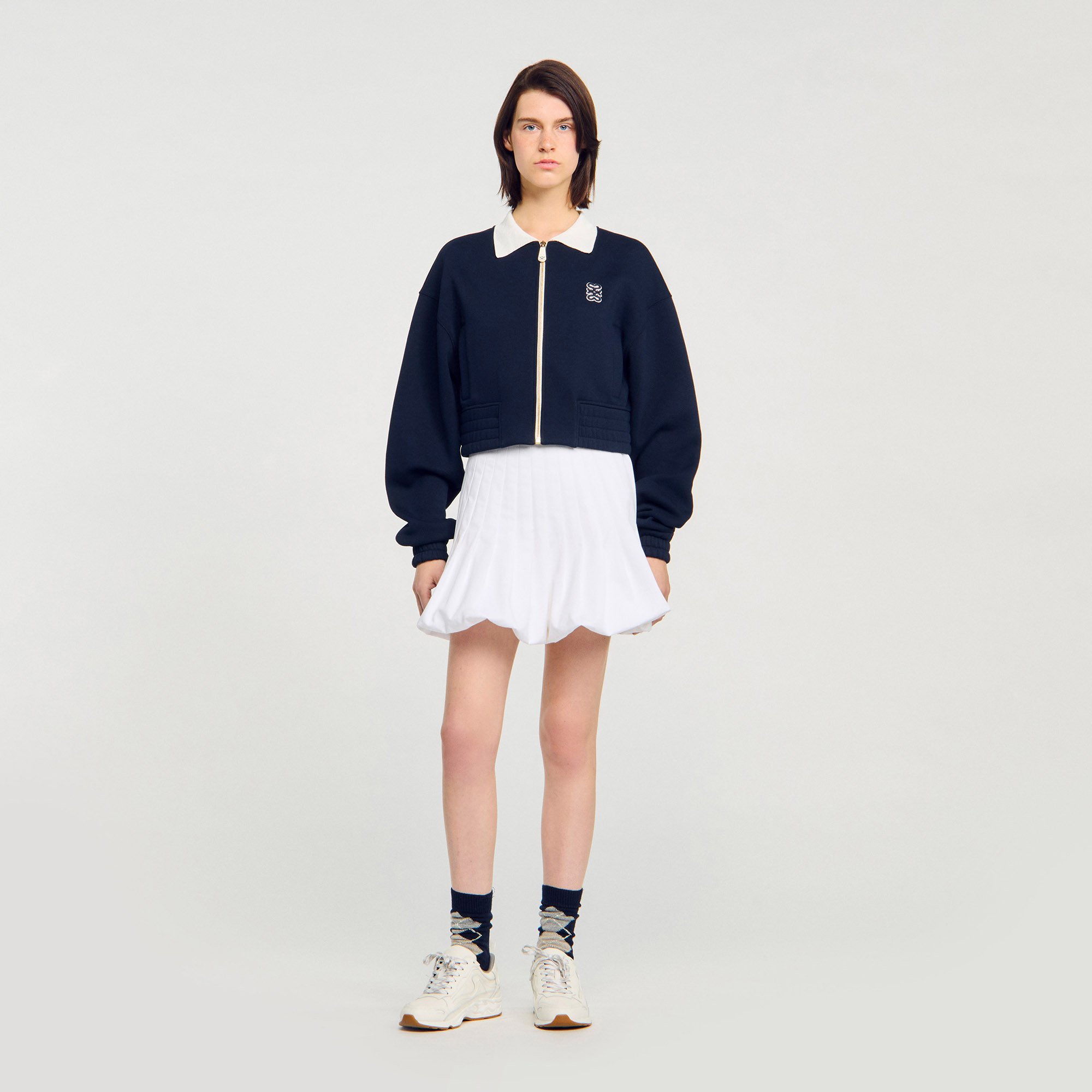 Cropped two-tone sweatshirt by Sandro