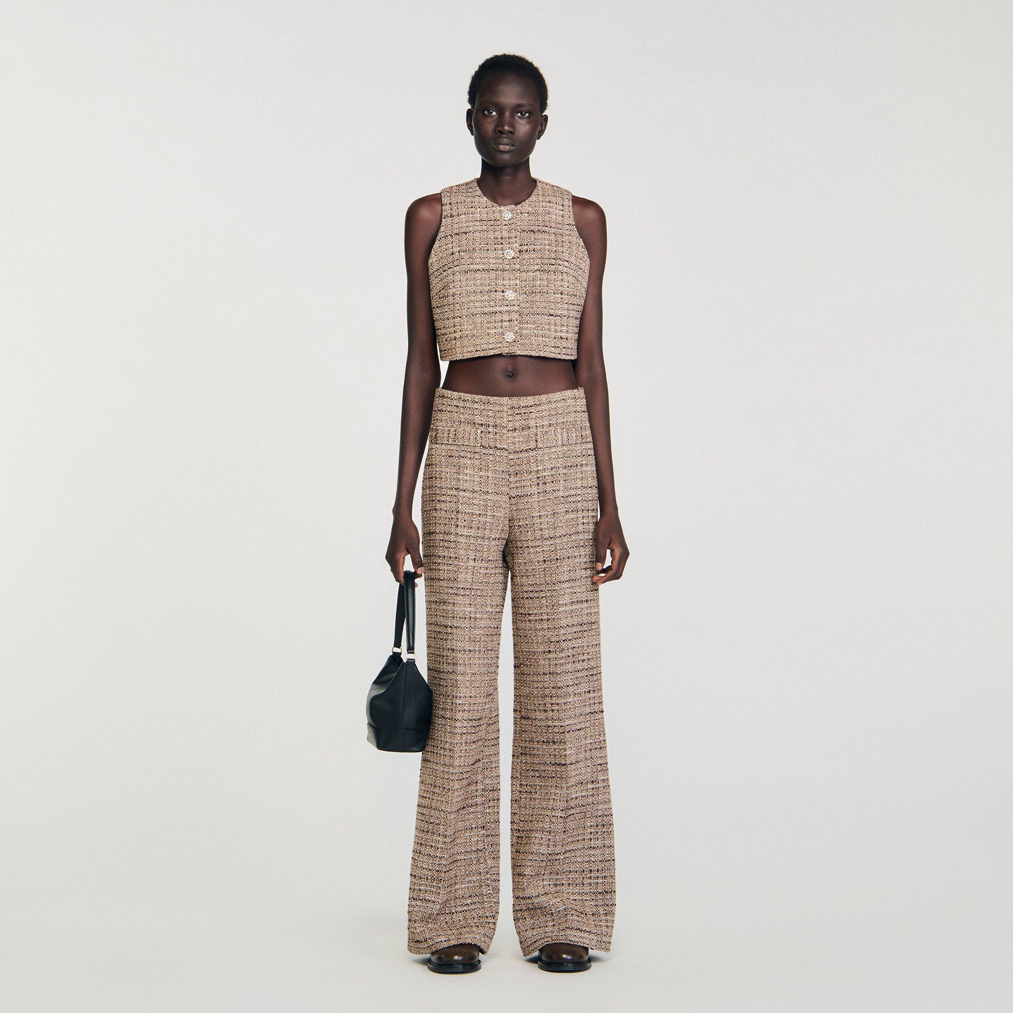 Decorative tweed trousers