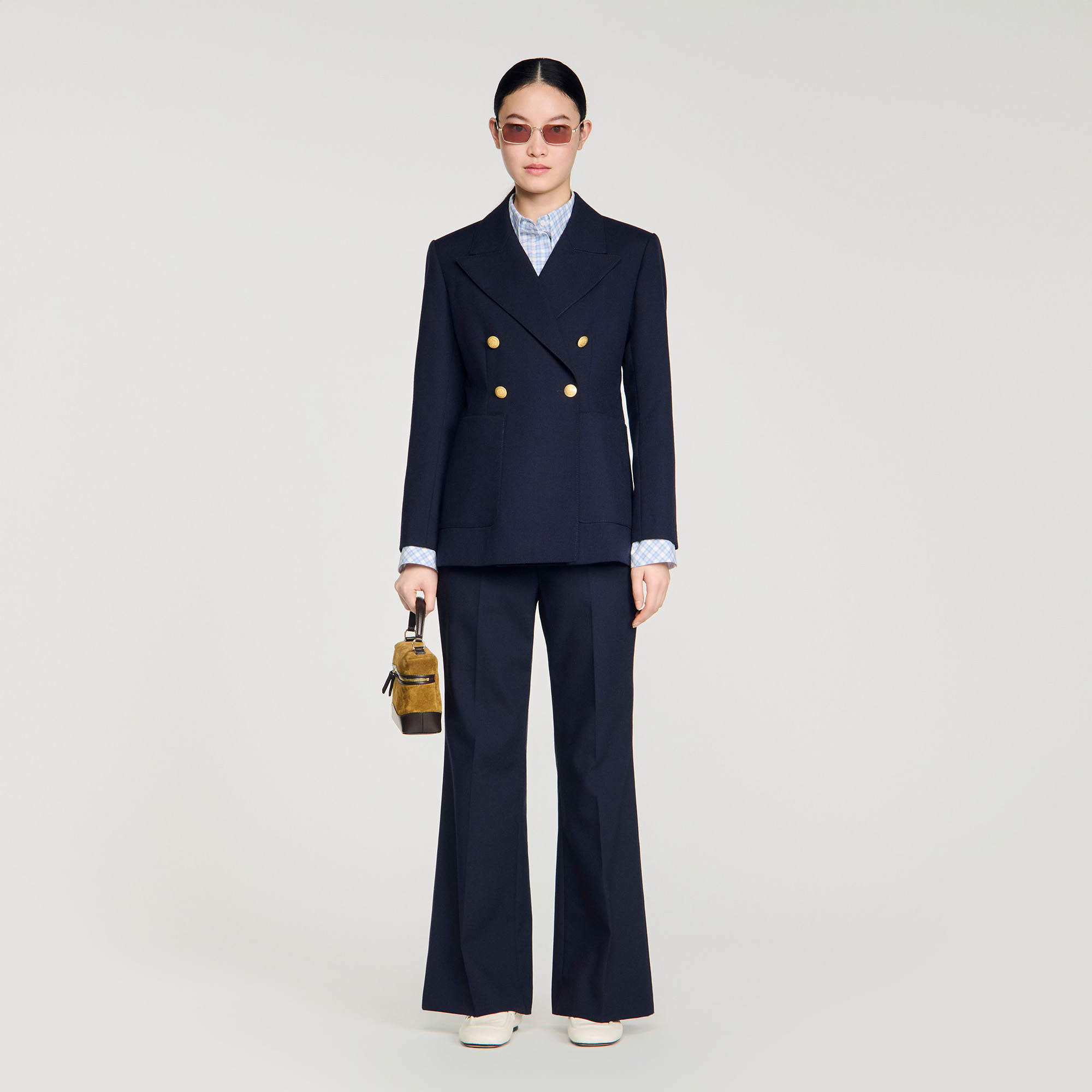 Slim-fit wool suit jacket by Sandro