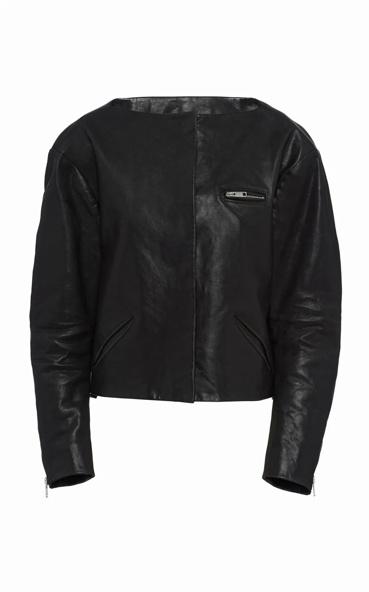 Cropped Leather Jacket