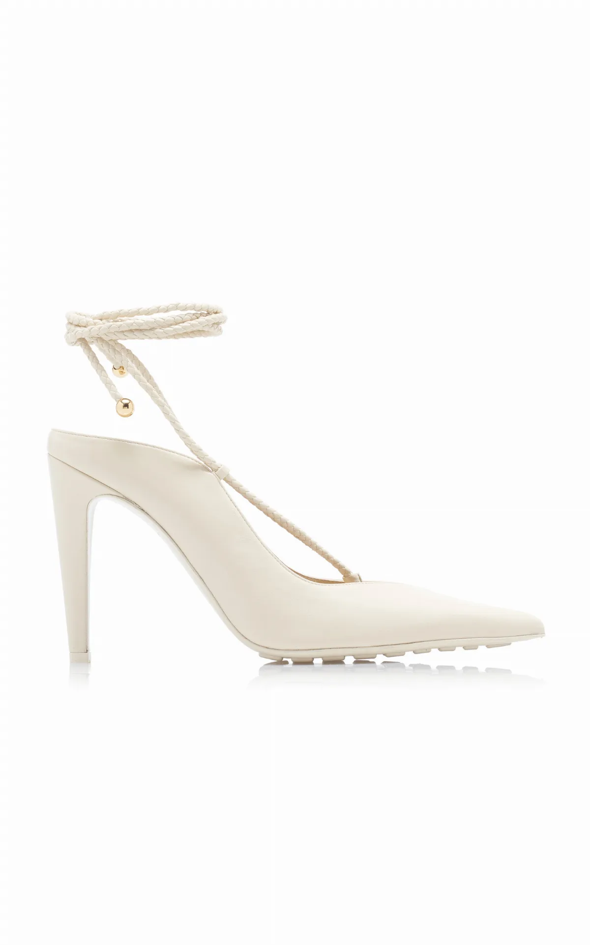 Lace-Up Leather Pumps