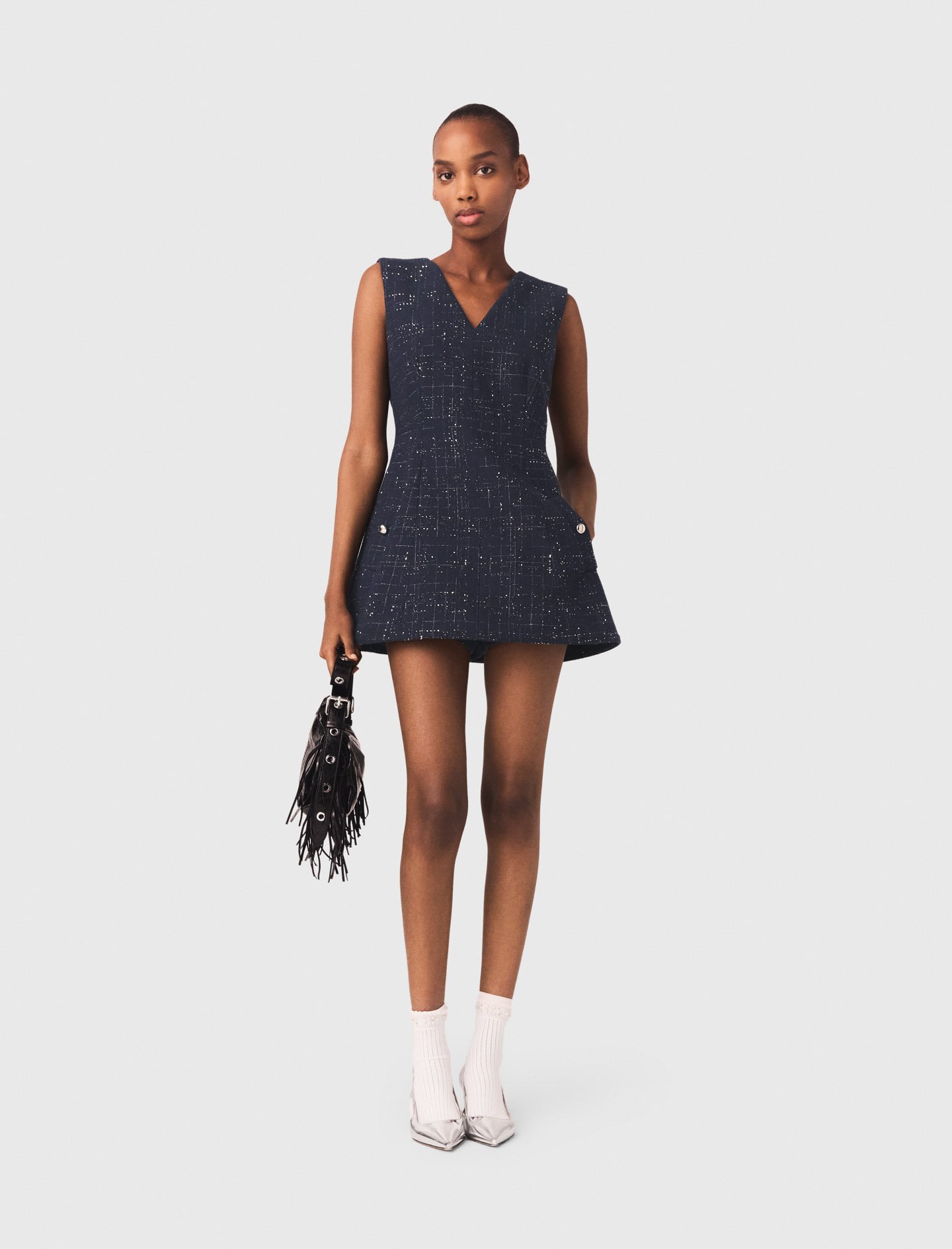 Woman's cotton Jumpsuit dress for Spring/Summer, size Small, in color Navy / Blue