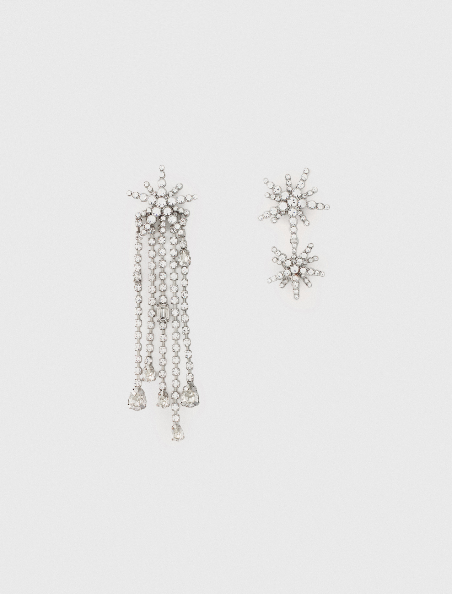 Woman's glass Star strass-earings for Spring/Summer, size One Size, in color Cristal /