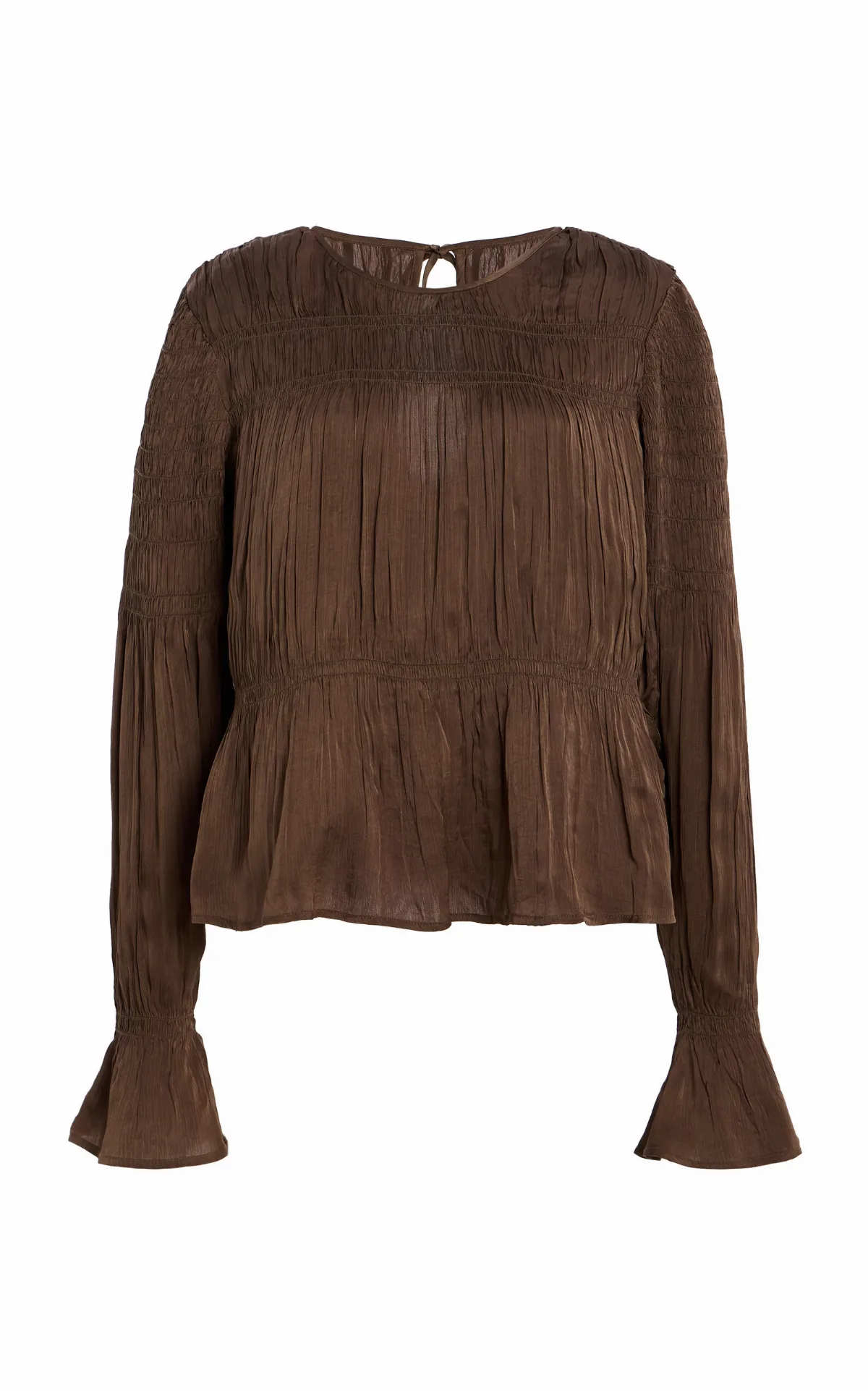 Ovas Smocked Satin Top