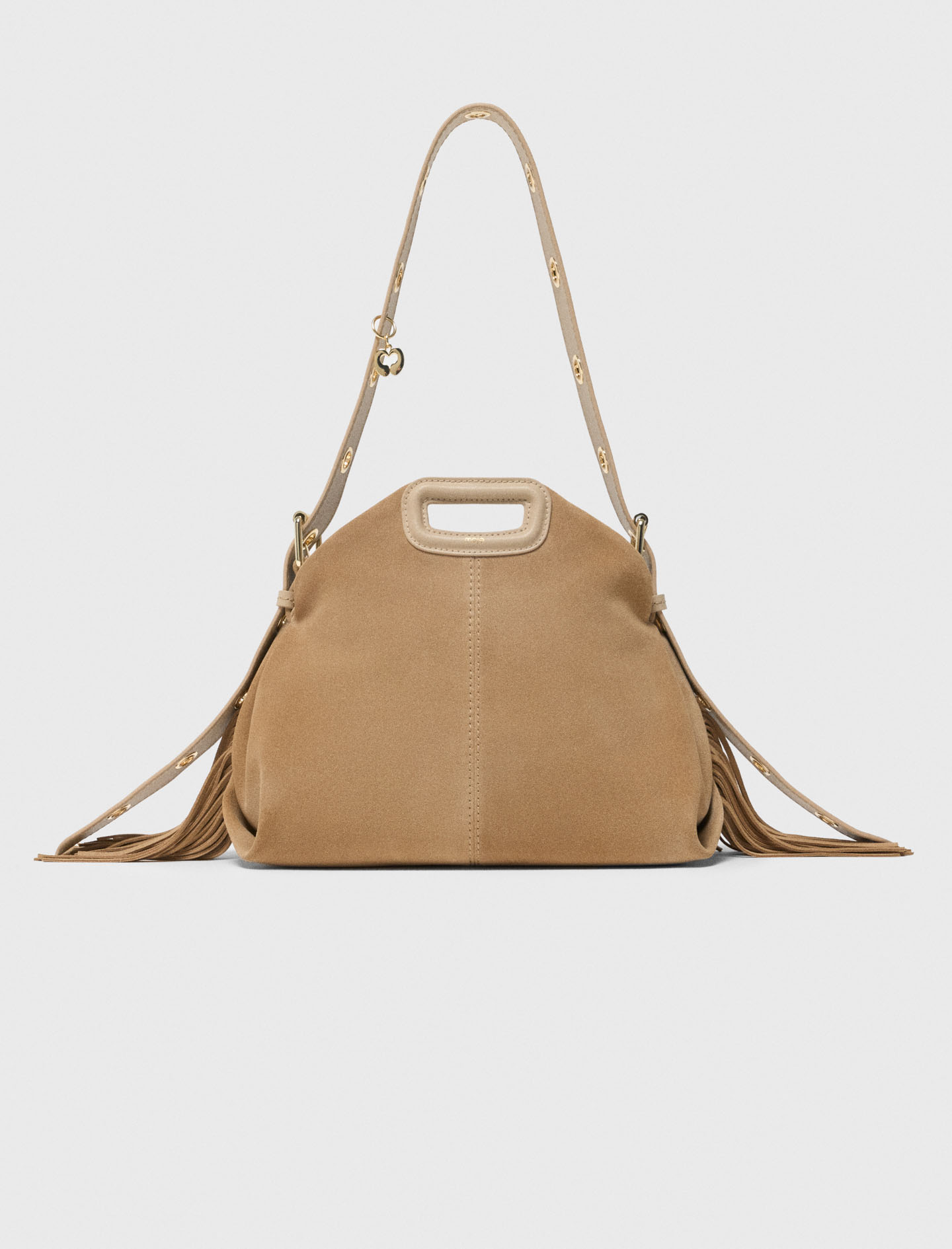 Woman's leather Suede Miss M bag for Spring/Summer, size One Size, in color Cappucino /