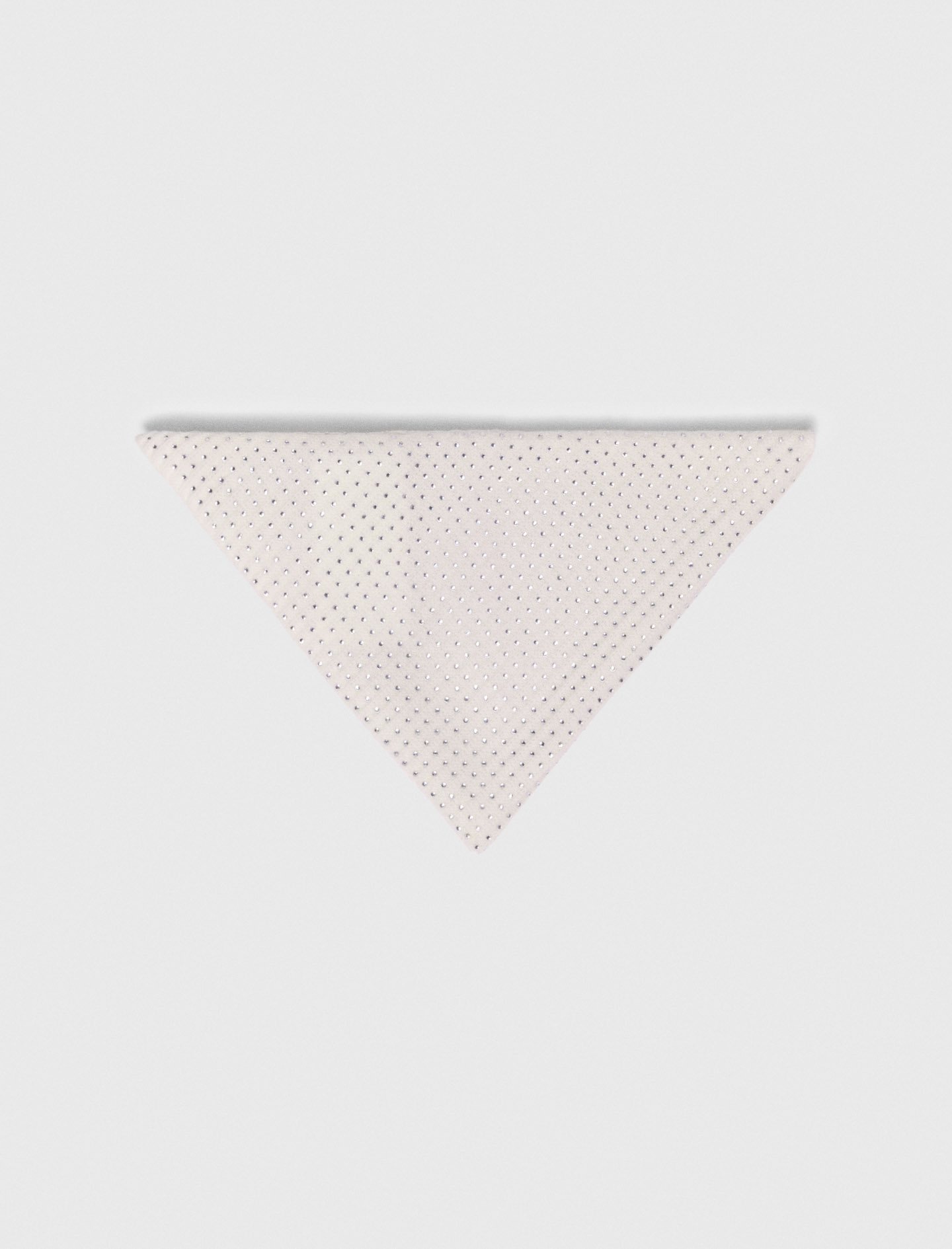 Woman's wool Rhinestone wool triangle scarf for Spring/Summer, size One Size, in color Ecru / Beige