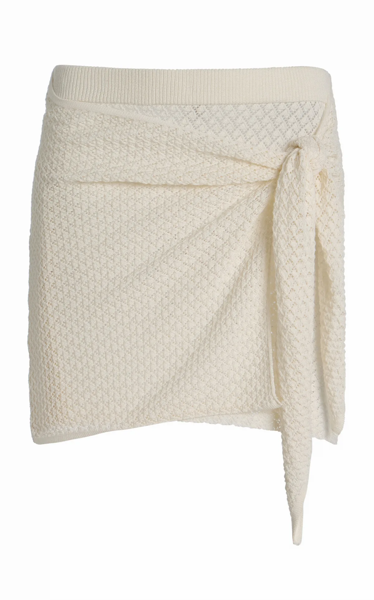 Tanzania Pointelle-Knit Organic Cotton Mini Skirt