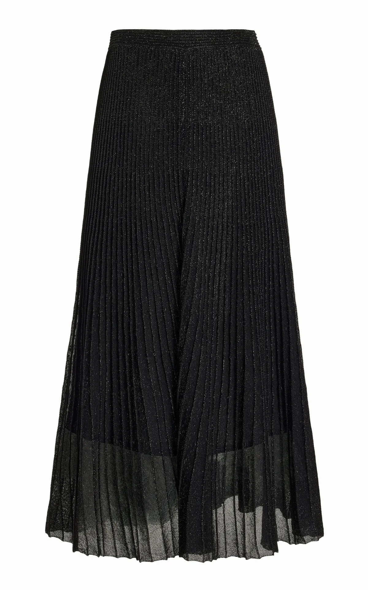 Re-Edition Metallic Pleated Maxi Skirt