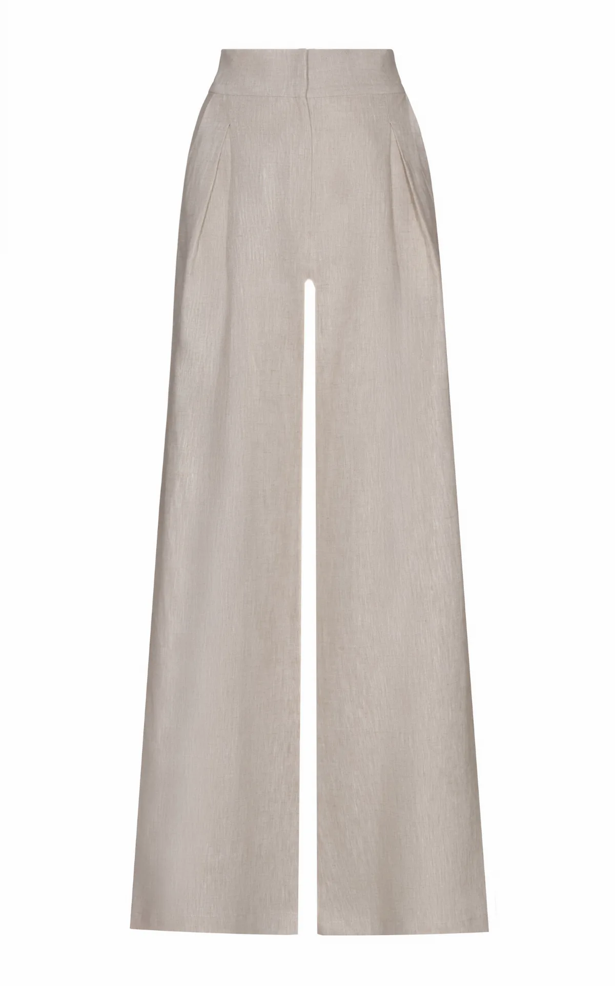 Desperte Pleated Linen Wide-Leg Pants