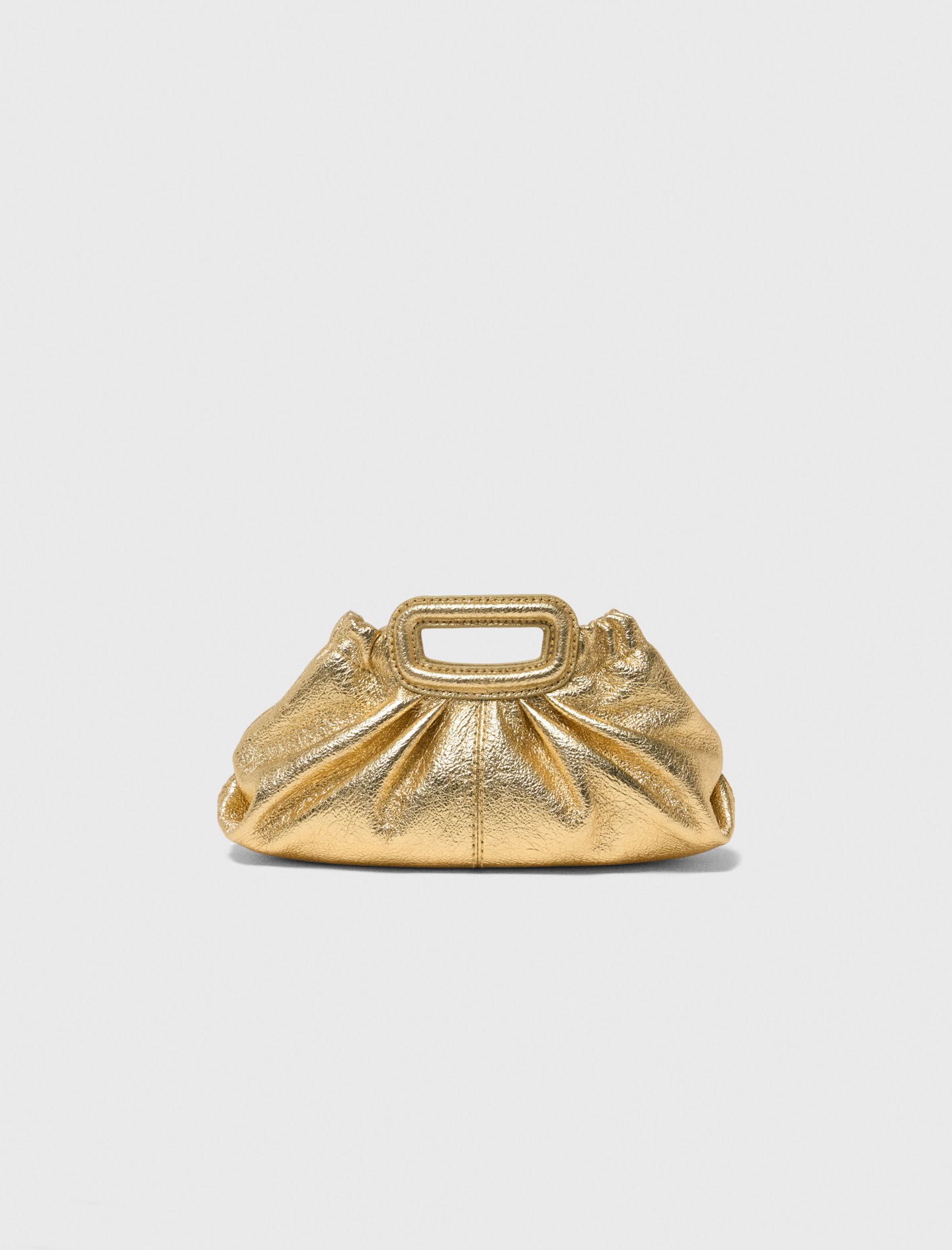 Woman's leather Metallic leather Milpli mini Clutch for Spring/Summer, size One Size, in color Gold / Yellow