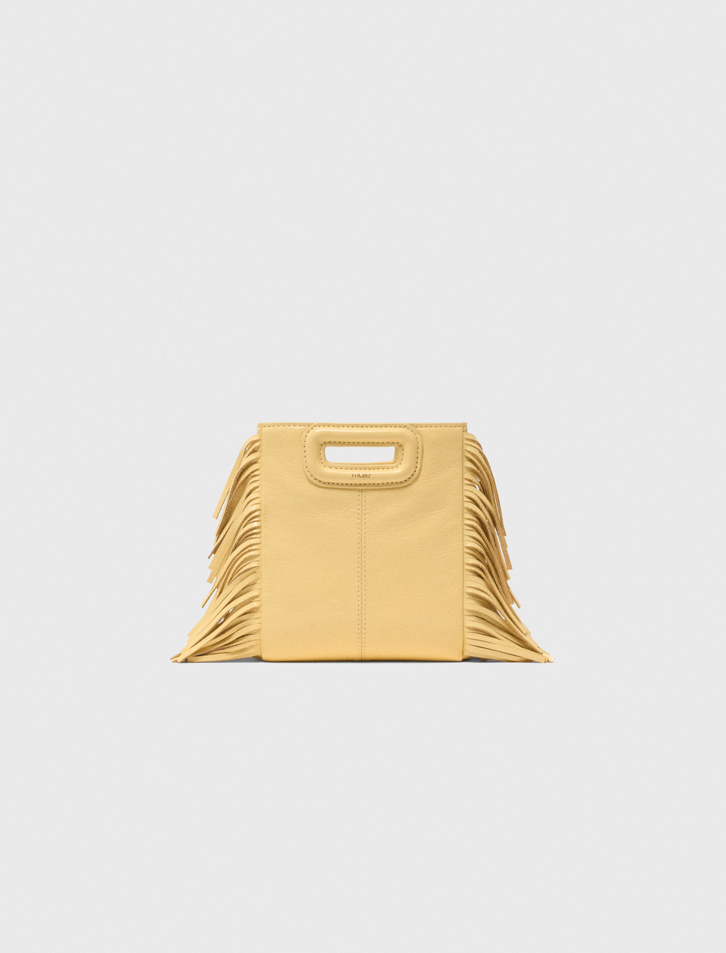 Woman's polyester Matte crackled leather M Mini bag for Spring/Summer, size One Size, in color Pale Yellow /