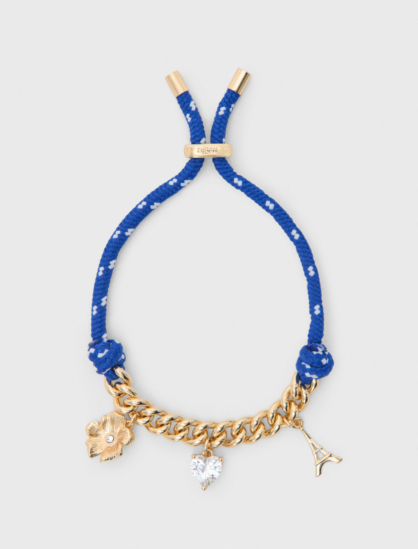 Woman's zirconium Marine cord chain bracelet for Spring/Summer, size One Size, in color Gold / Yellow by Maje