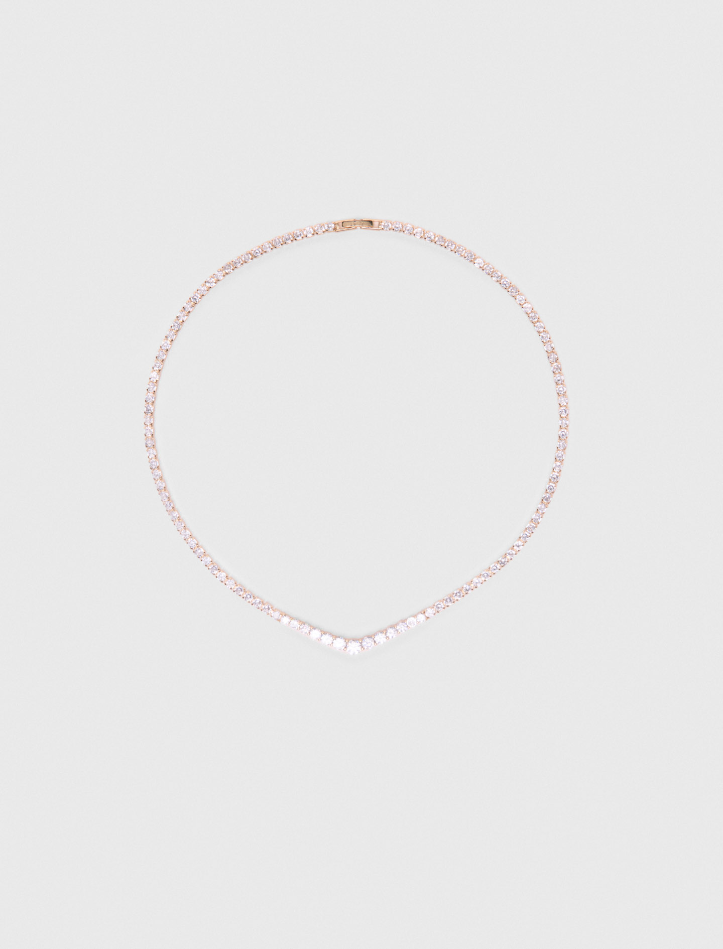 Woman's zirconium Cascade diamanté necklace for Spring/Summer, size One Size, in color Gold / Yellow by Maje