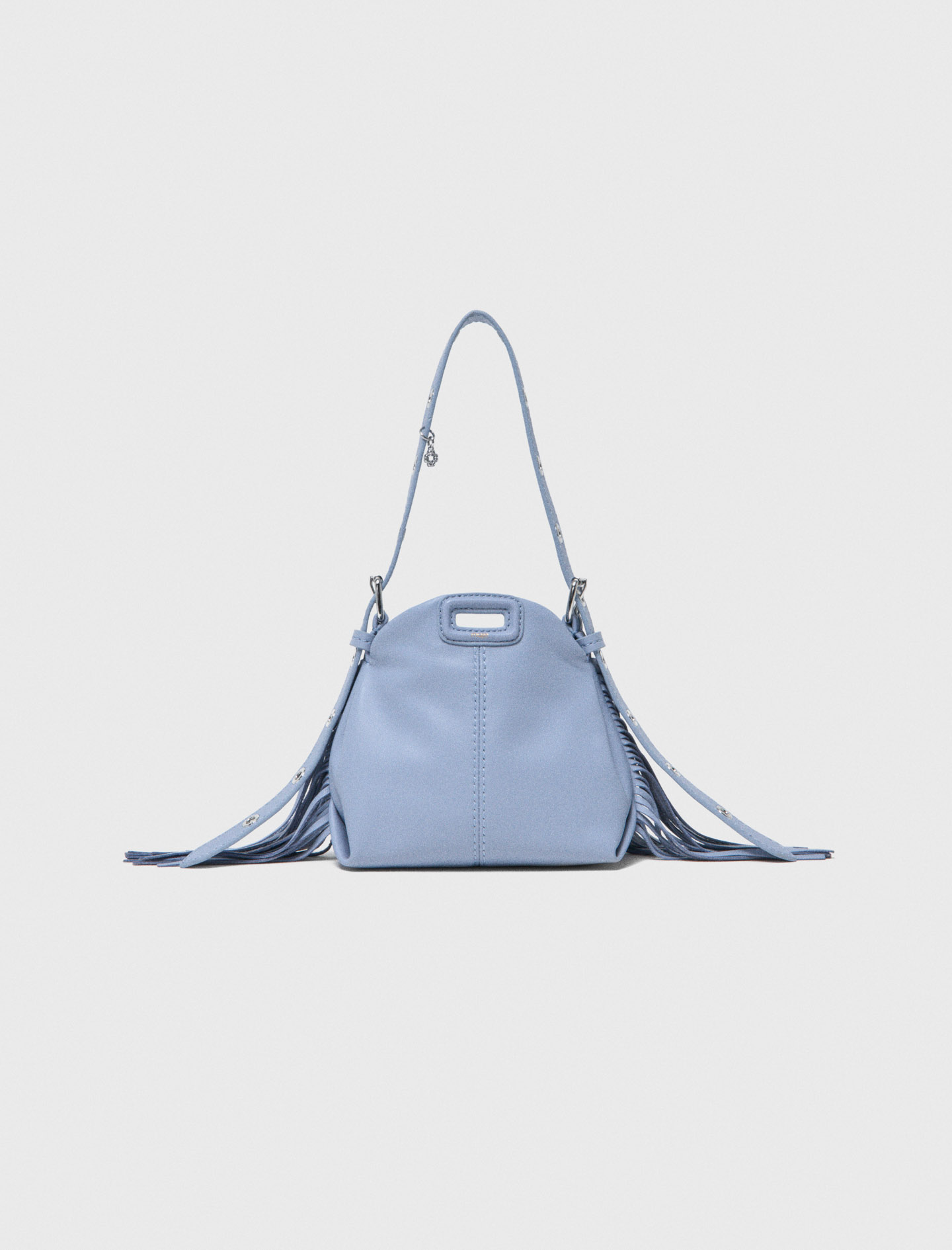Woman's leather Miss M micro bag for Spring/Summer, size One Size, in color Blue Sky / Blue by Maje
