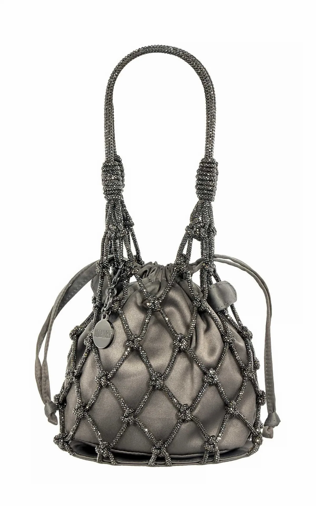 Sparkle Net Satin Pouch by Judith Leiber Couture
