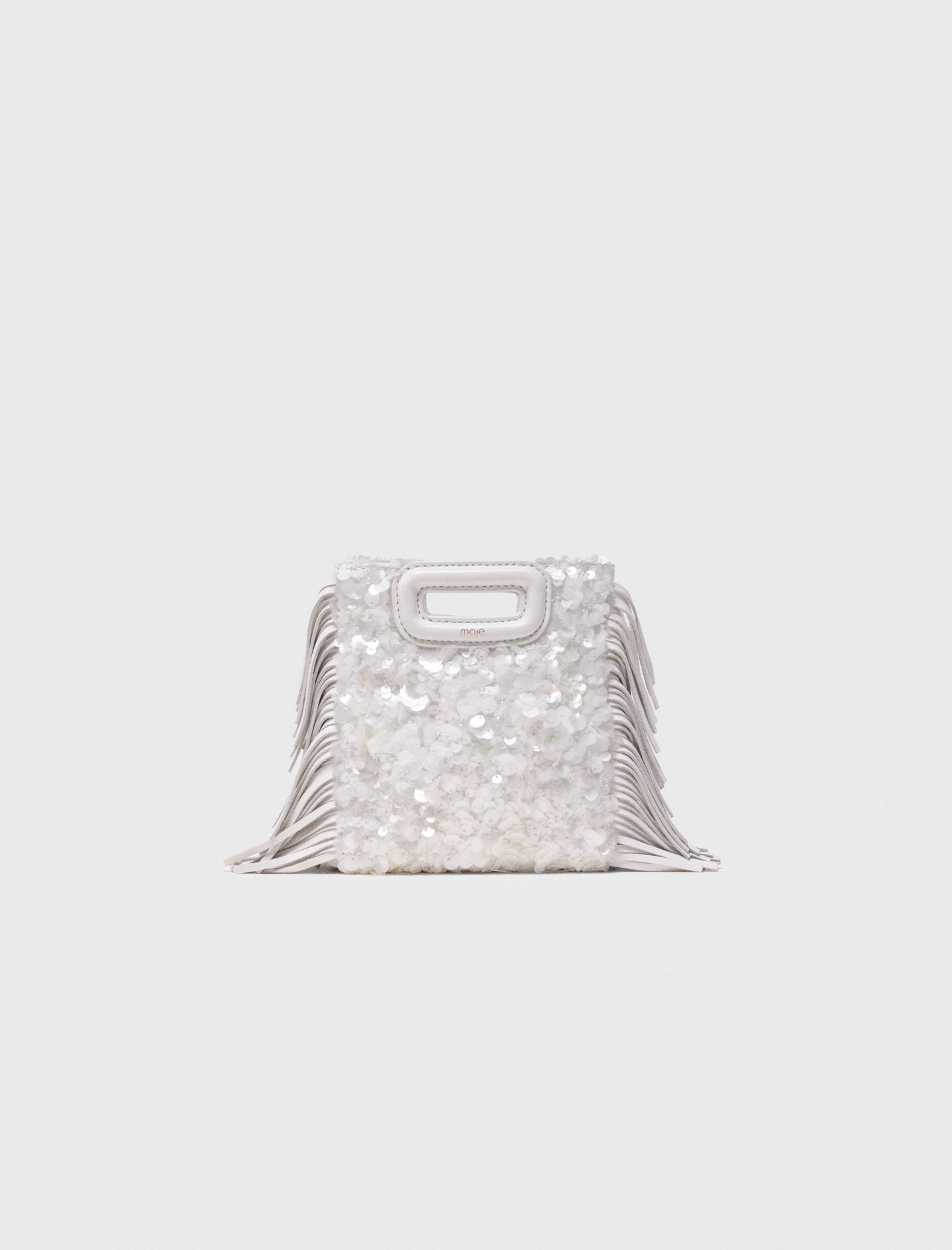 Woman's polyester Sequinned M mini bag for Spring/Summer, size One Size, in color White /