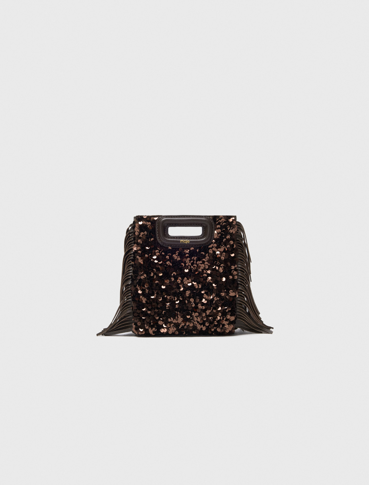 Woman's polyester Sequin M mini bag for Fall/Winter, size One Size, in color Brown /