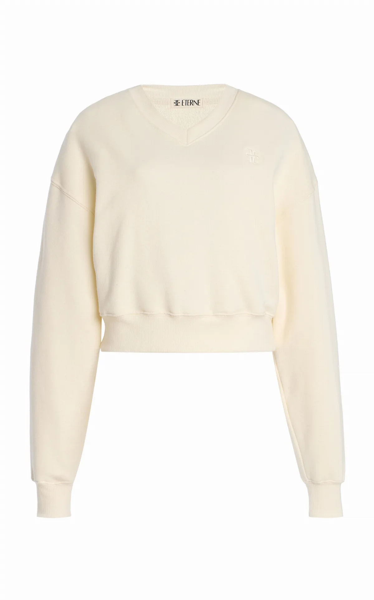 Cropped Cotton-Modal Sweatshirt