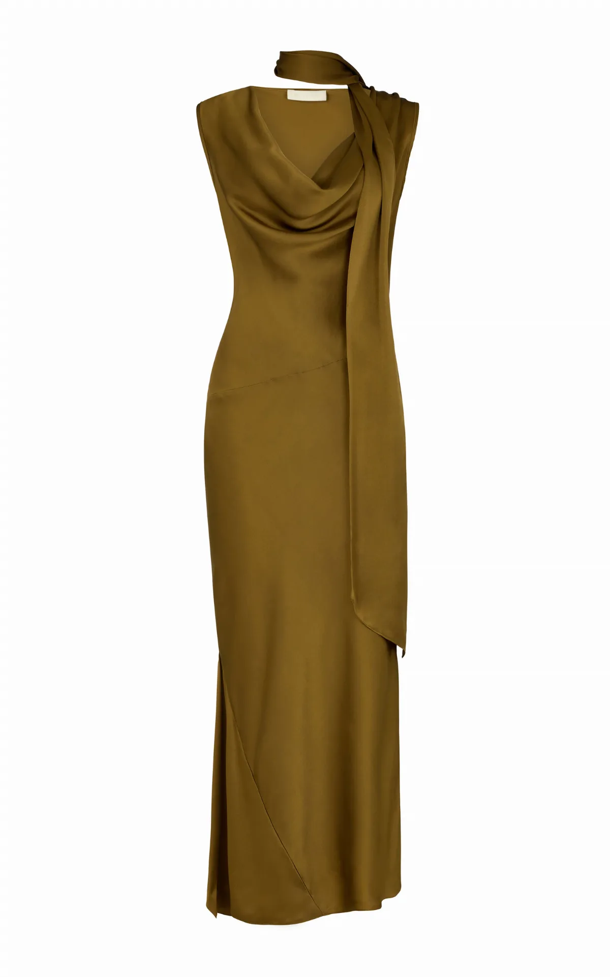 Thebe Draped Silk-Blend Maxi Dress