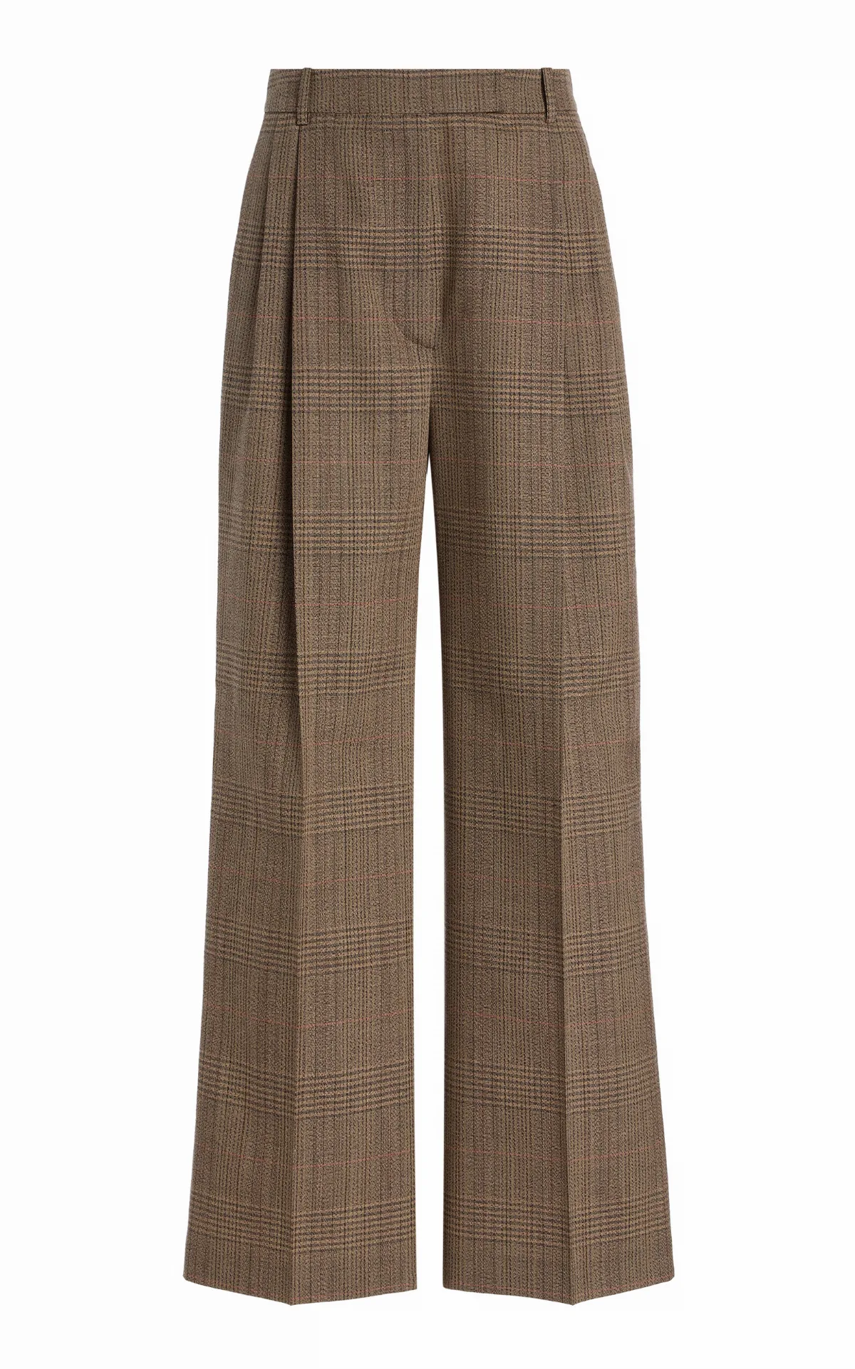 Prince of Wales Checked Mid-Rise Wool Trousers