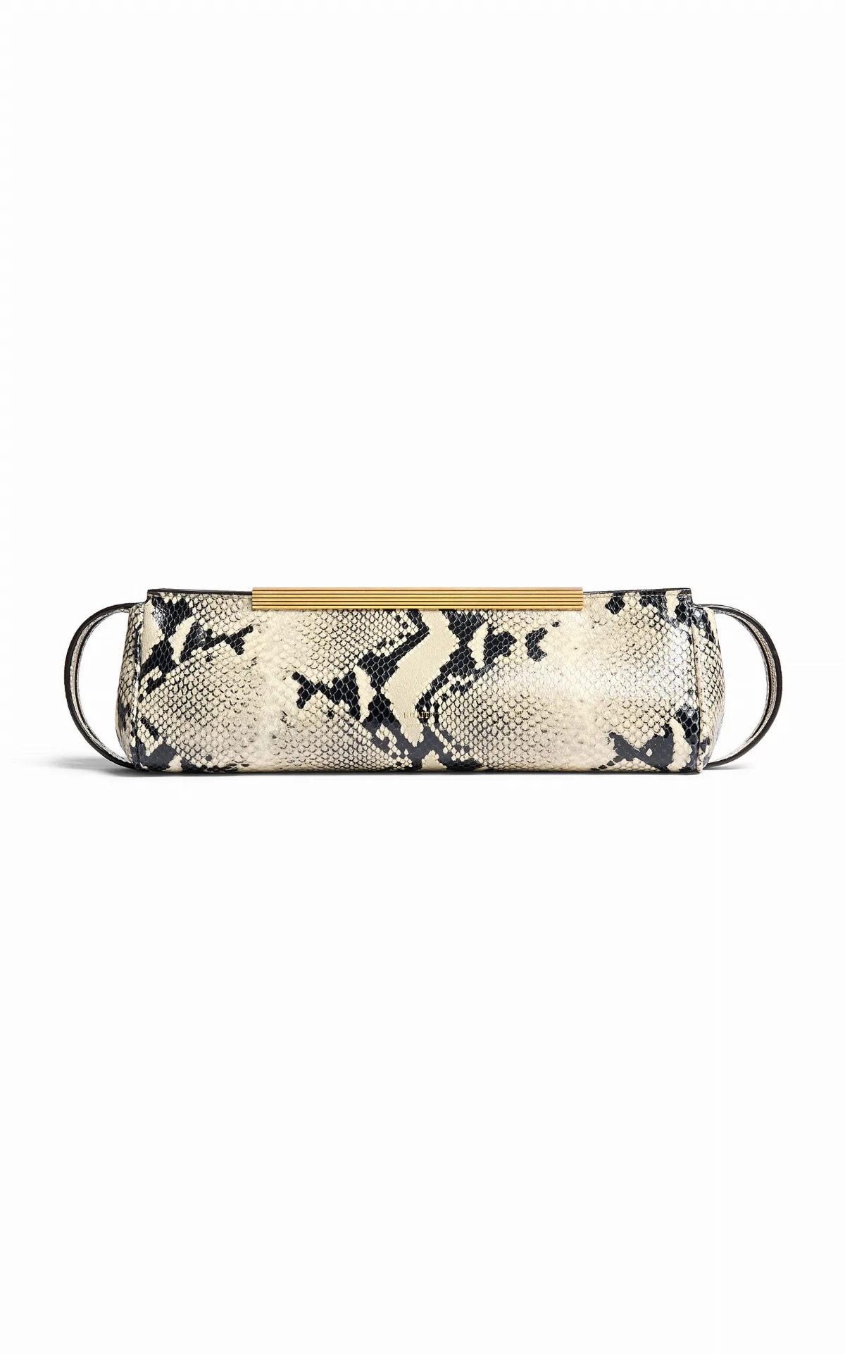 Donna Pyhton-Effect Leather Clutch