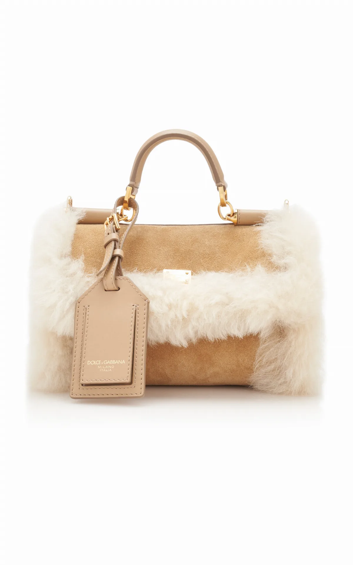 My Sicily Shearling Top Handle Bag by Dolce & Gabbana